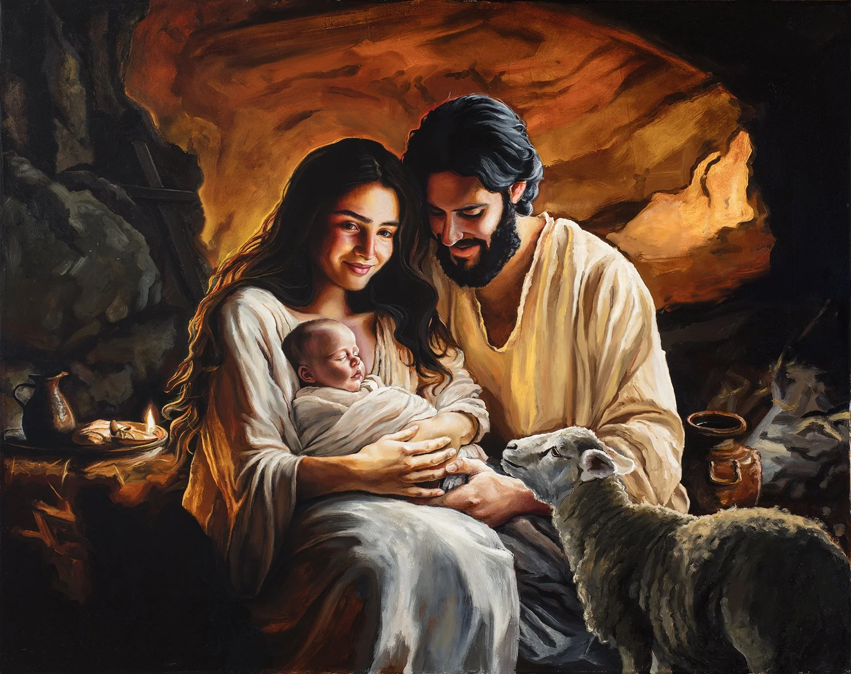 Born Is The Lamb, 30 X 40 Inches, Oil on Canvas, 2024