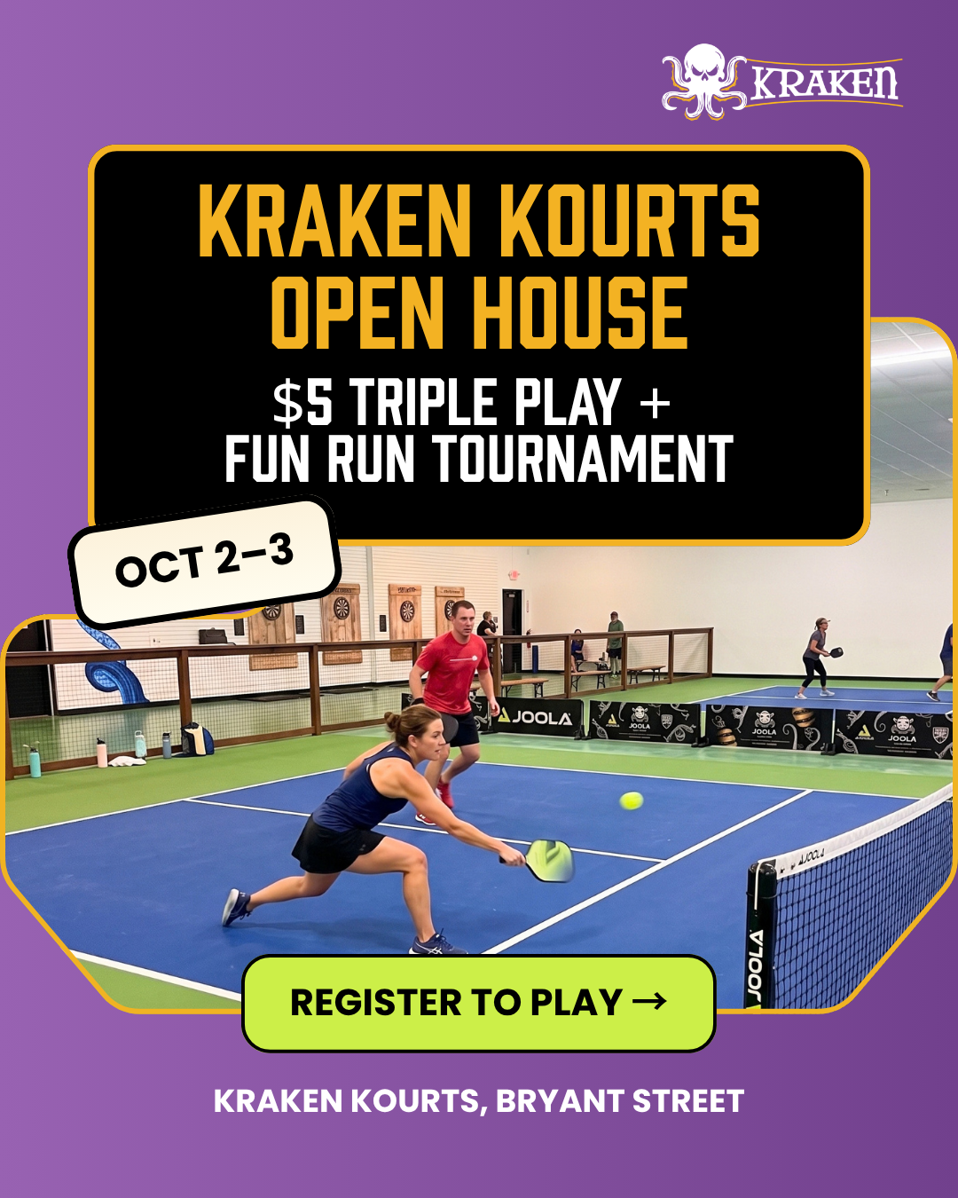 Open House: $5 Triple Play + Fun Run Tournament