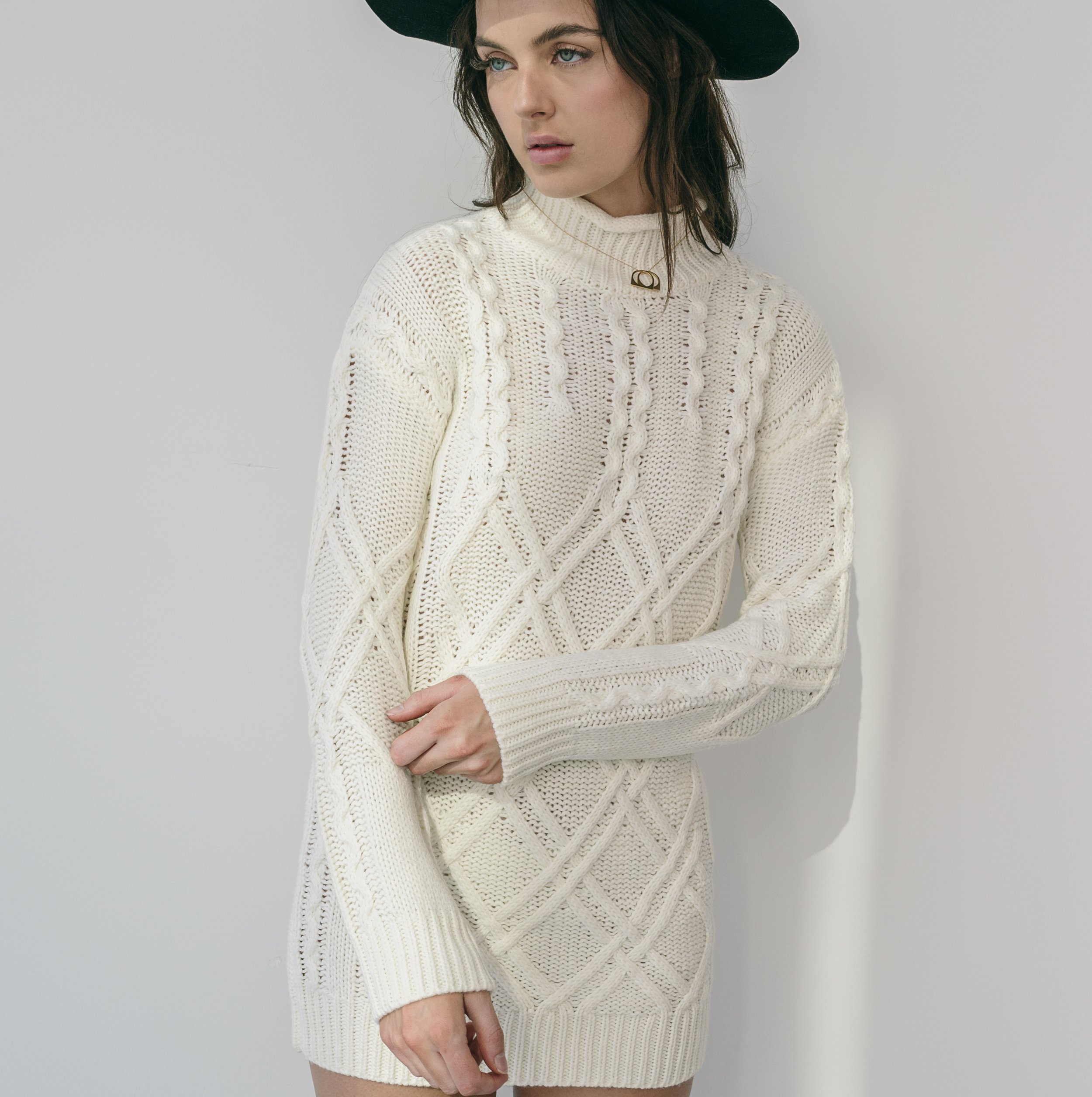 Cream Sweater Dress/Tunic