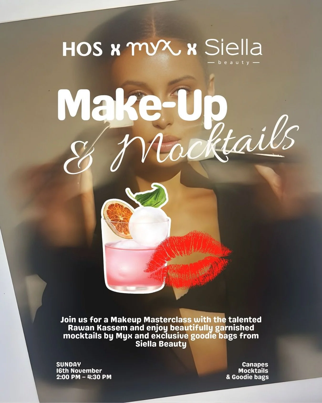 Join us for a Makeup Masterclass led by the talented @makeupbyrawankassem 💋 where you&rsquo;ll learn her beauty secrets while sipping on the most aesthetic mocktails by @myx.ae 🍸 and taking home exclusive goodie bags by @siella_beauty 💕

#likemind