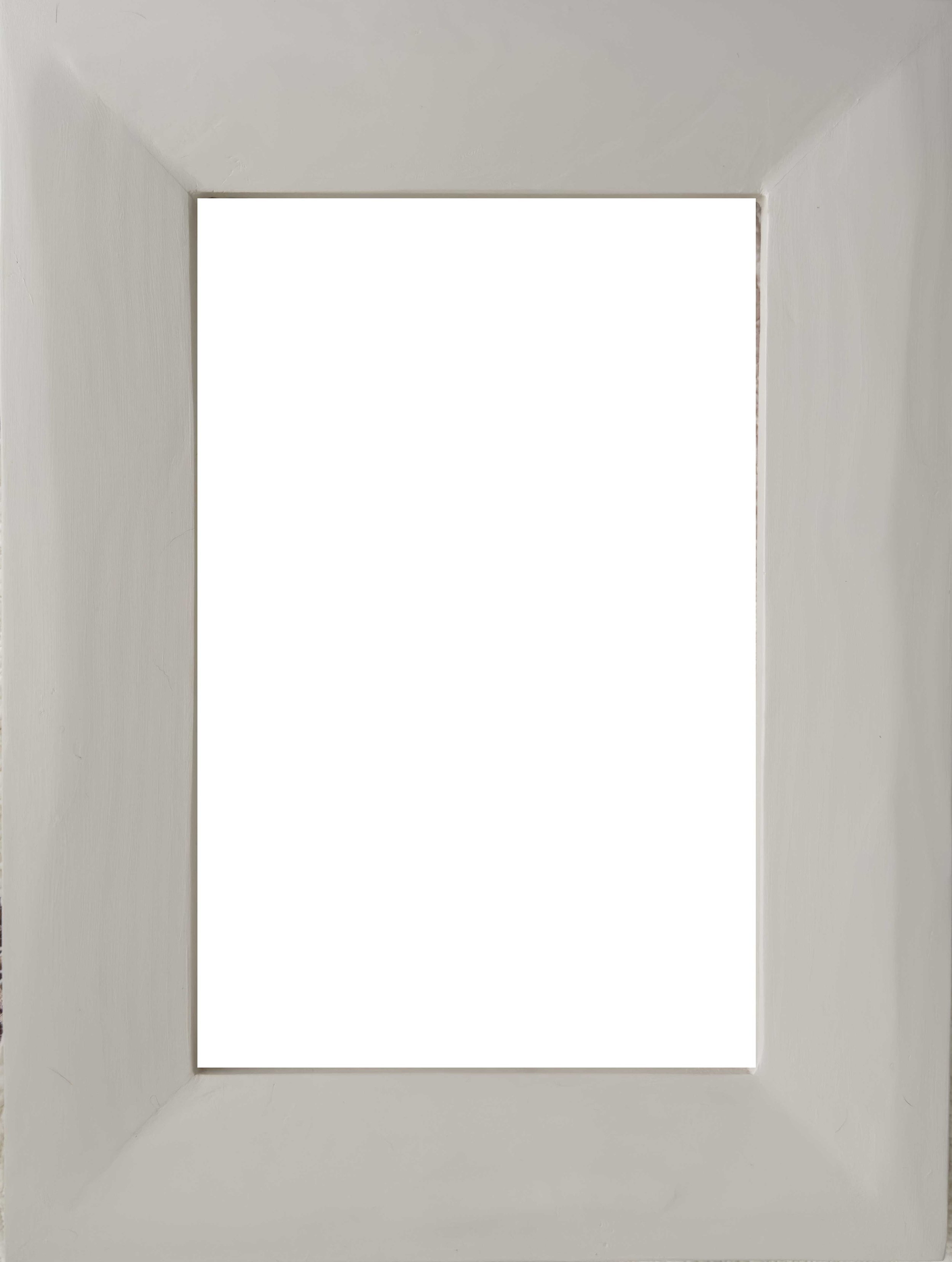 10" x 15" cream colored frame, approximately 1 1/2" thick and 3" wide.