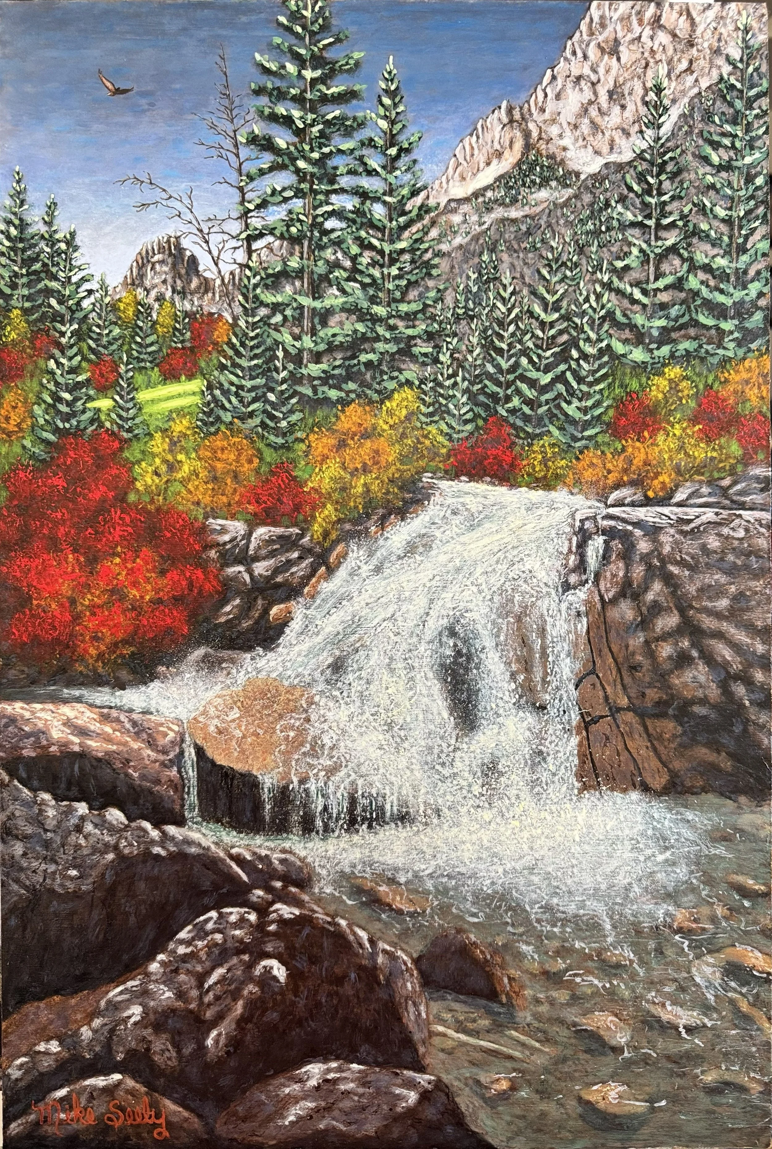 RED FISH LAKE CREEK WATERFALL SIGNED LIMITED EDITION PRINTS