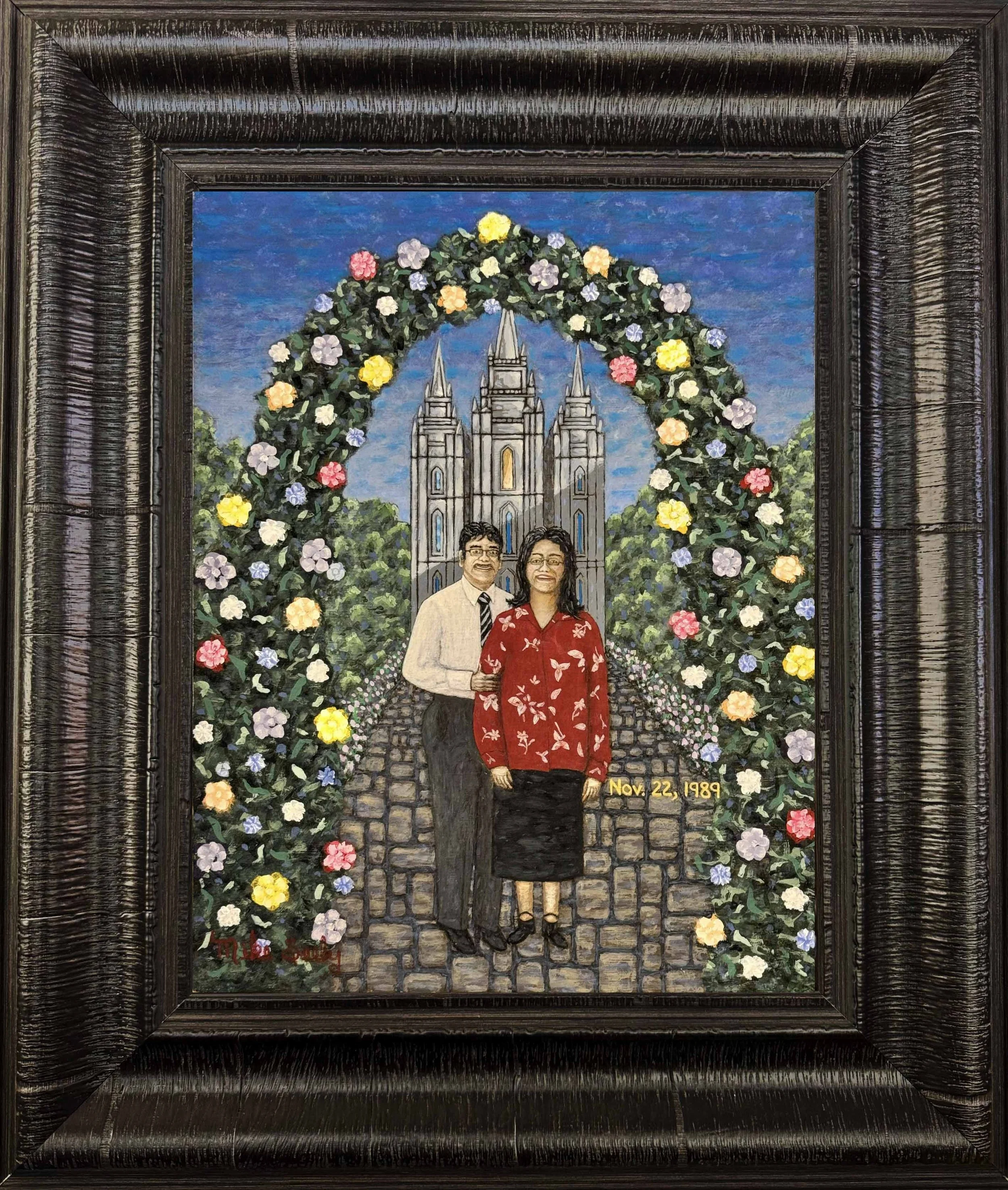 Paul & Bertha Gray Sealing Framed in the Salt Lake City, Utah Temple.