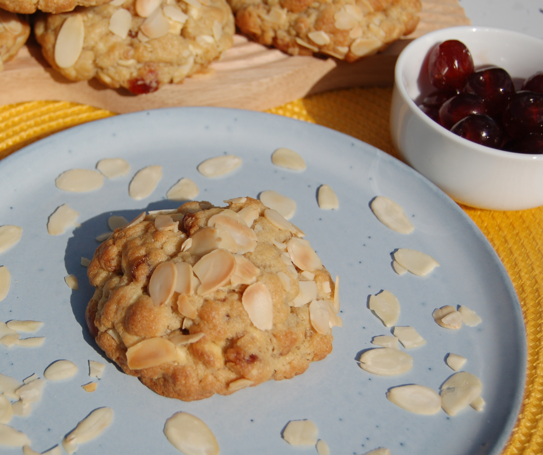 Cherry Bakewell New York Cookie for sharing