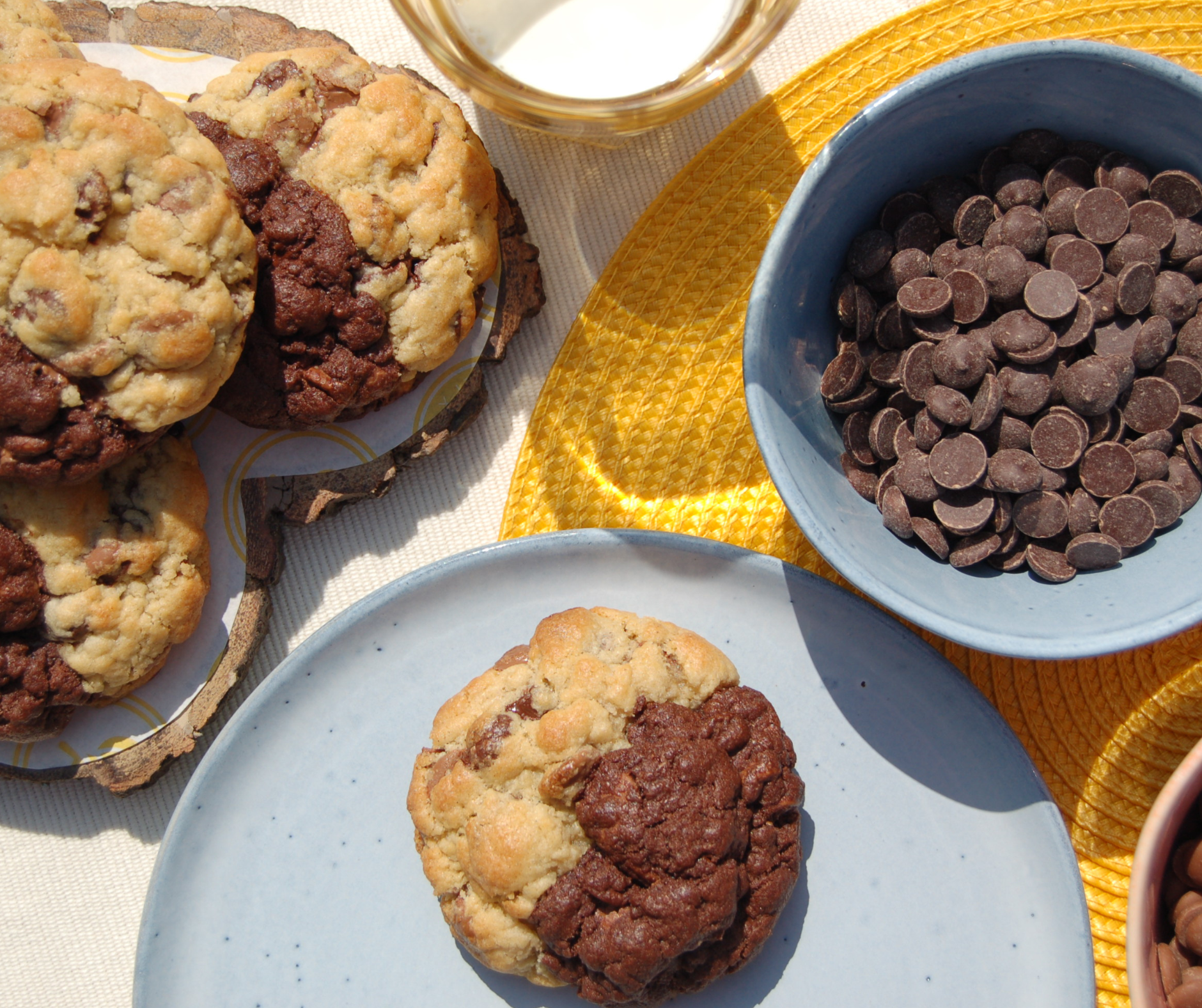 delicious Double Chip Mash Up New York cookie made with organic ingredients