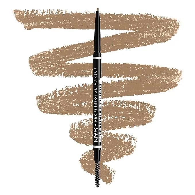 NYX Professional Makeup Eyebrow Pencil with brown color swatch