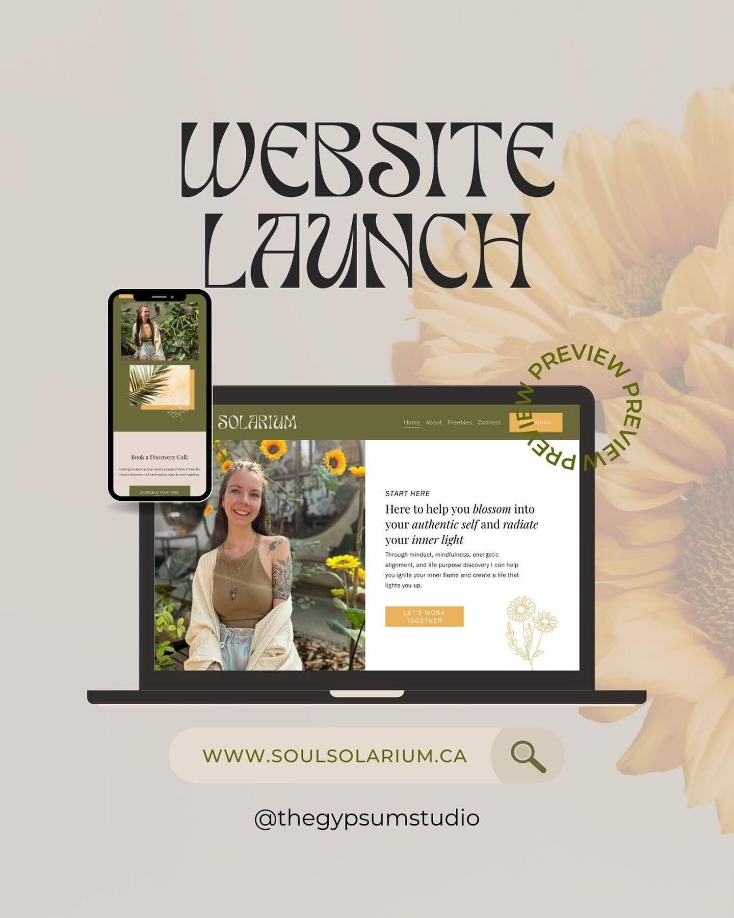 Client website launch! 🌻 Meet JoJo of Soul Solarium&ndash;Spiritual Life Coaching and Soul Purpose Discovery. 

Here to help you blossom into your authentic self and radiate your inner light through mindfulness, energetic alignment, and life purpose