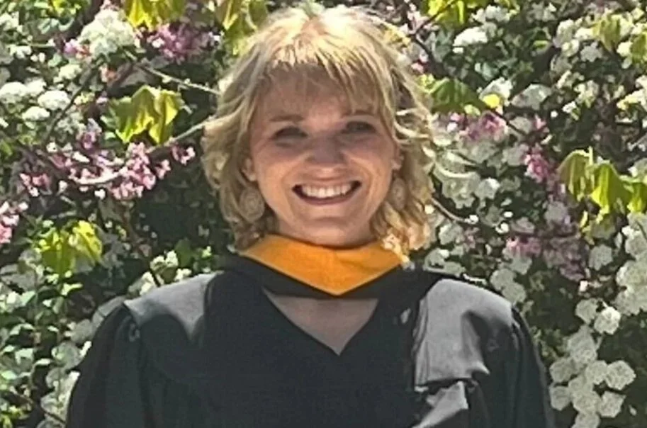 Picture of Aundreya in Master's Graduation garb