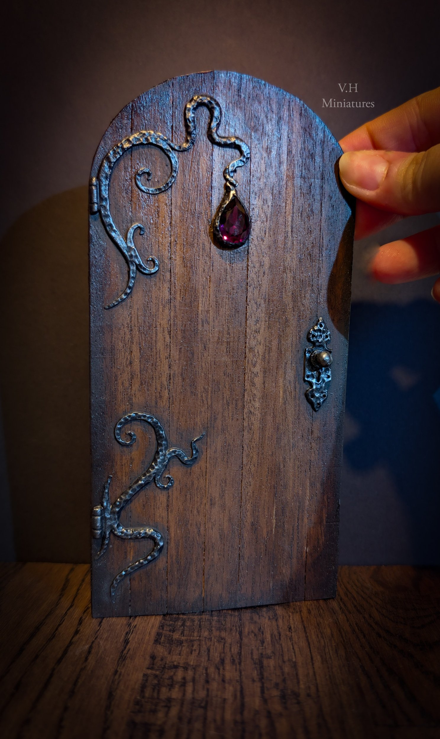1/12TH Faux Castle Door - Purple Crystal
