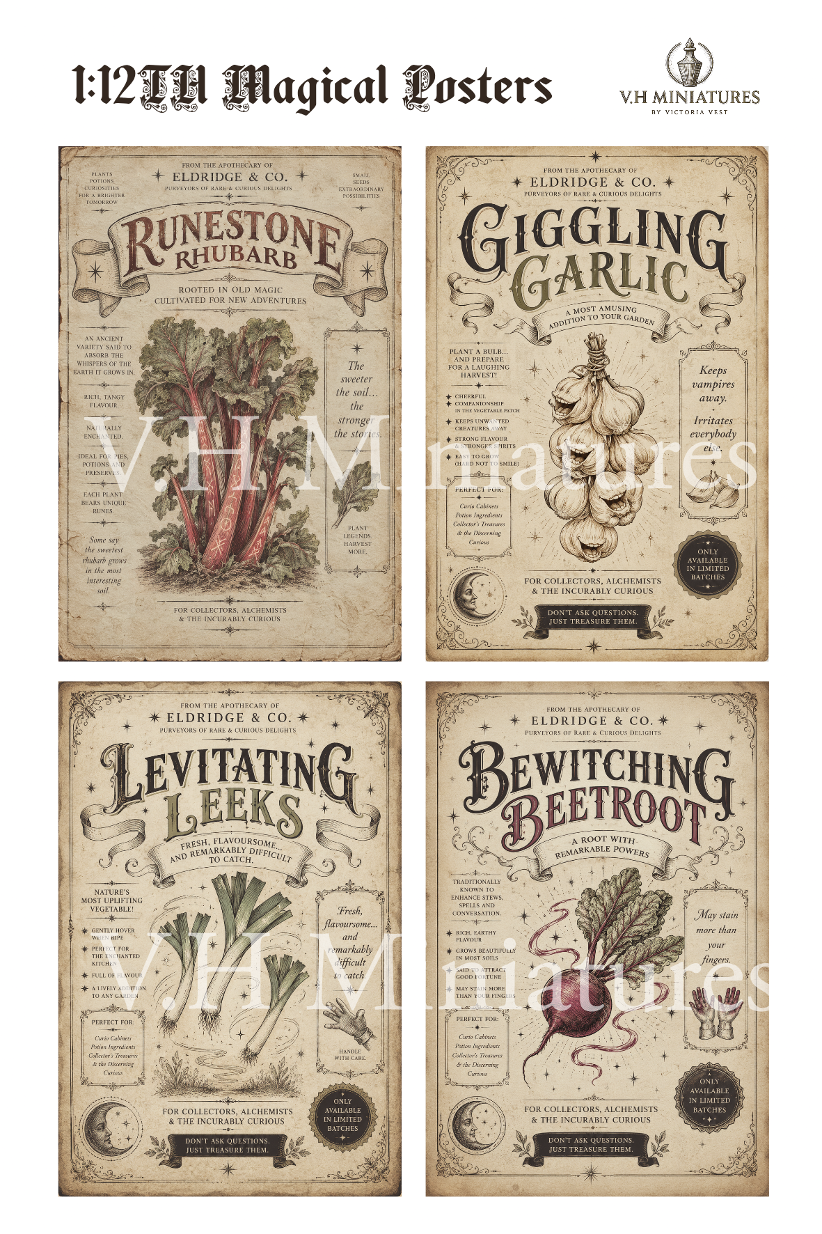 1/12TH Magical Veggy Posters (Printed)