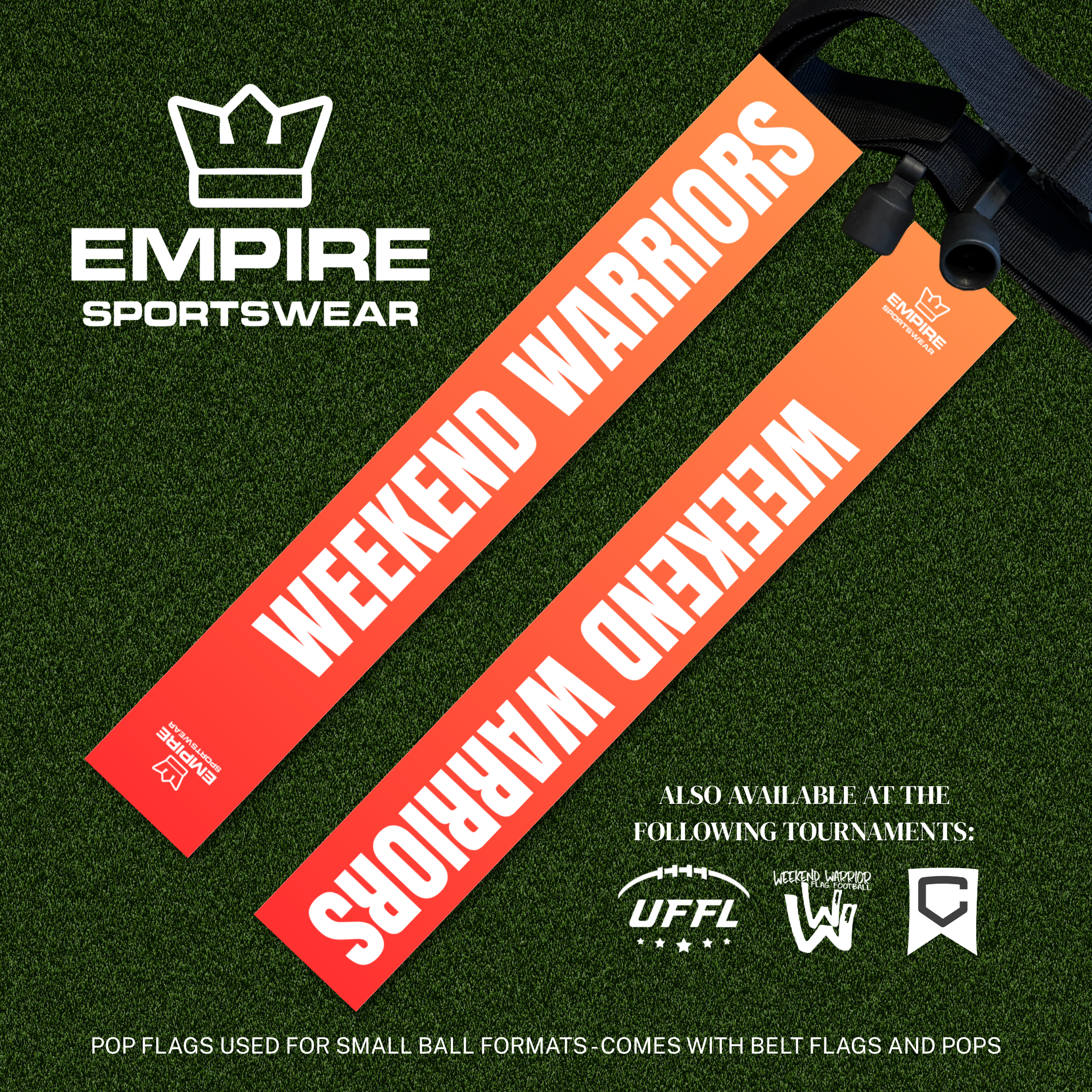 Weekend Warrior Orange Pop Flags