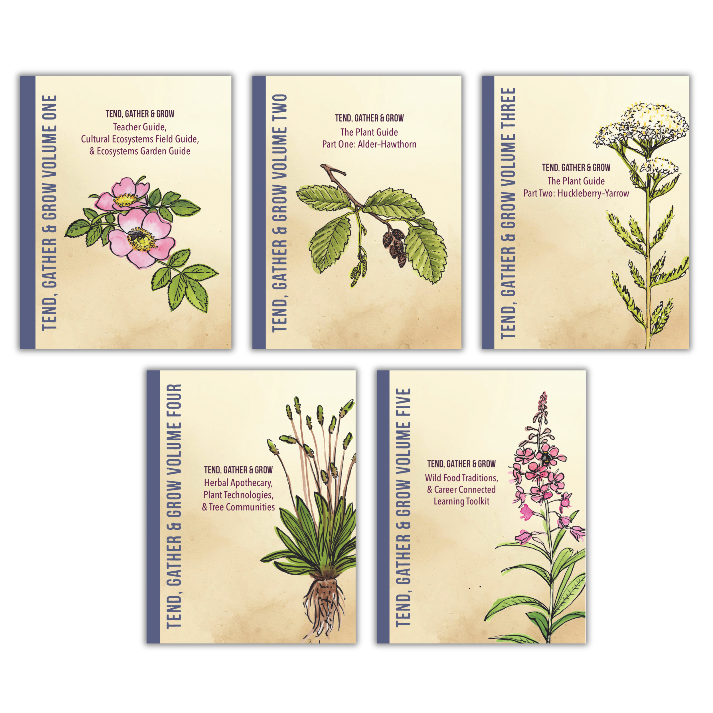 Tend Volumes 1-5 Covers.png