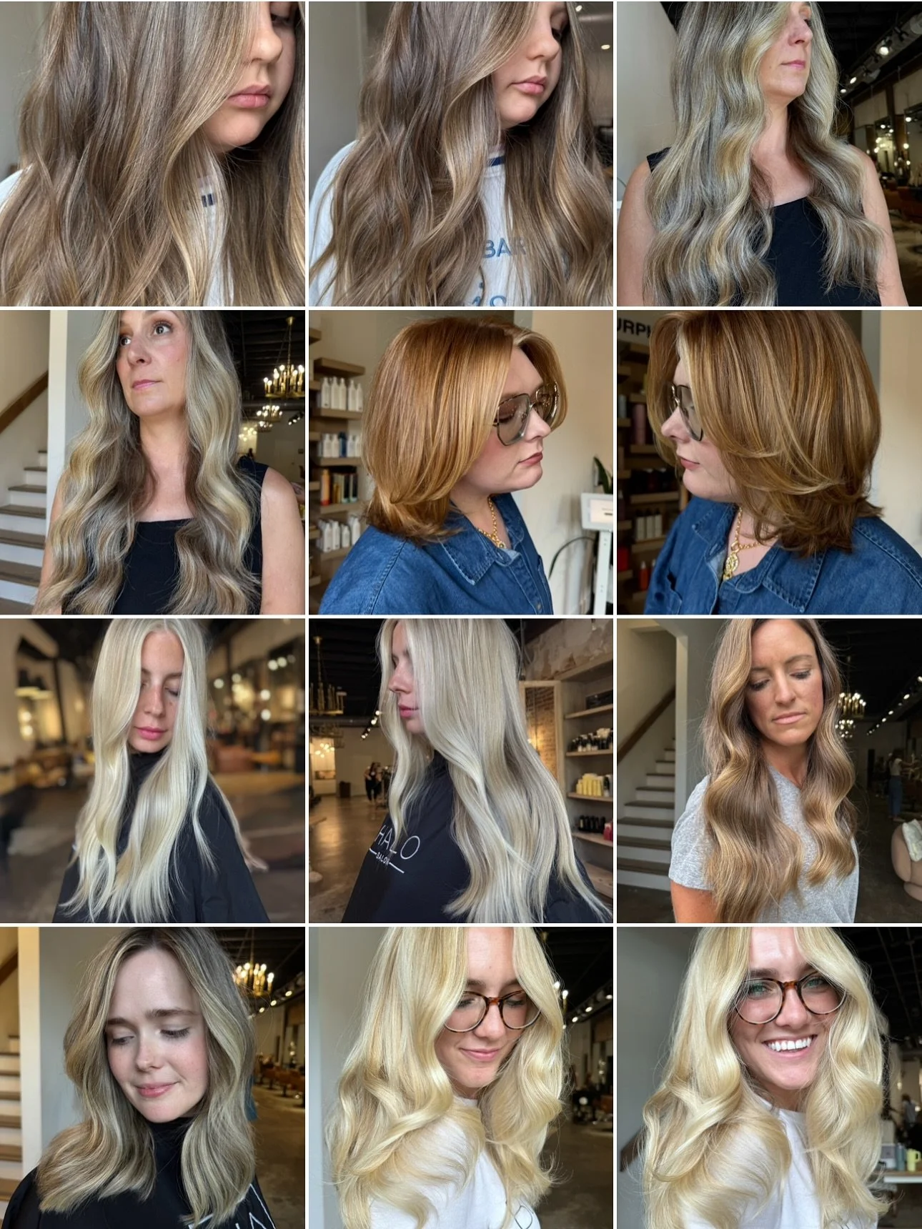 s a l o n. scroll 📸 

featured artists 
@hairbyclarajane 
@mclainecraig_halosalon 
@hair.bybryn 
@blondesbaker 
@mrgn.hair 
@jacqulynrbrooks