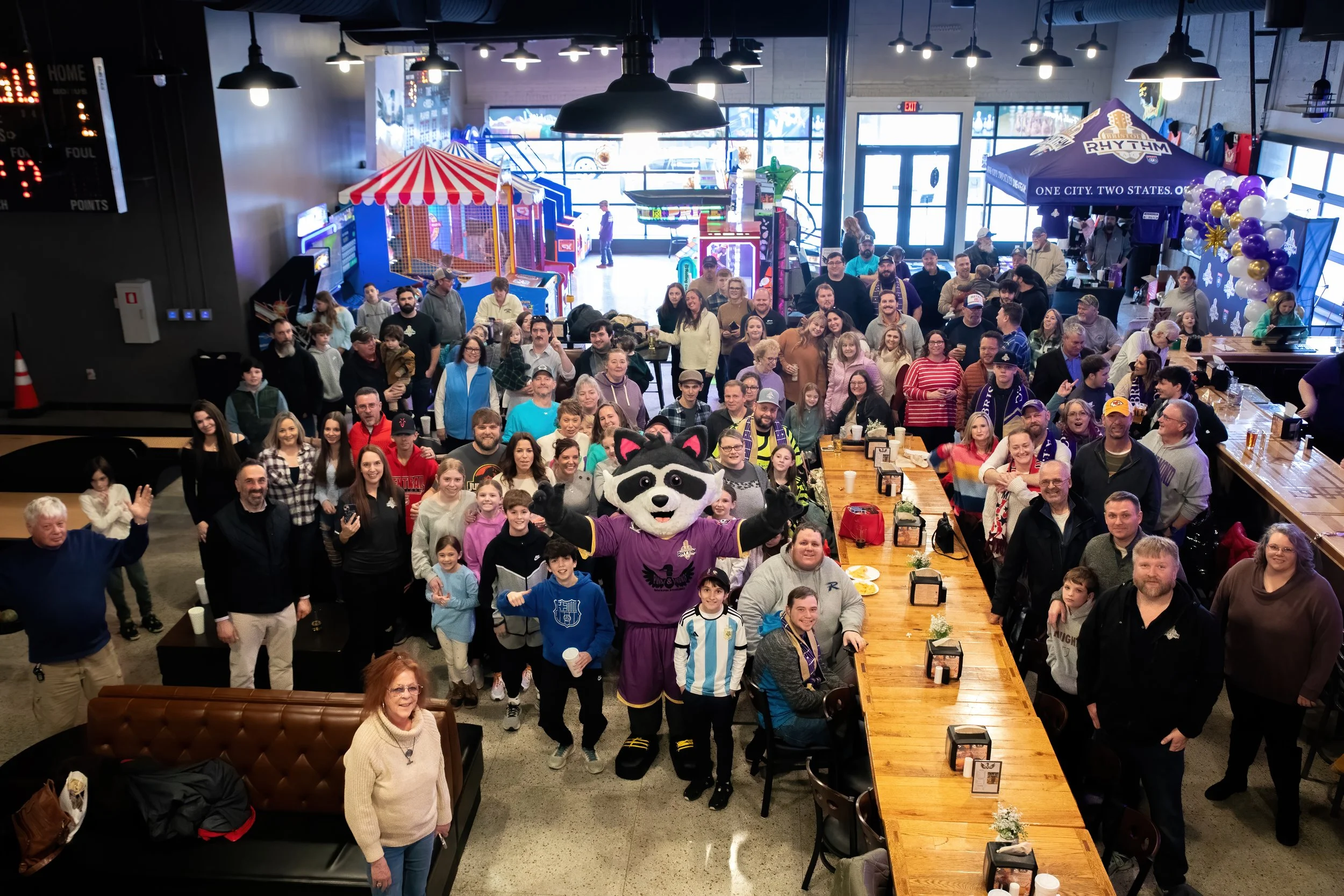 Bristol Rhythm AFC Unveils Official Mascot, Banjo the Raccoon, in Spectacular fashion