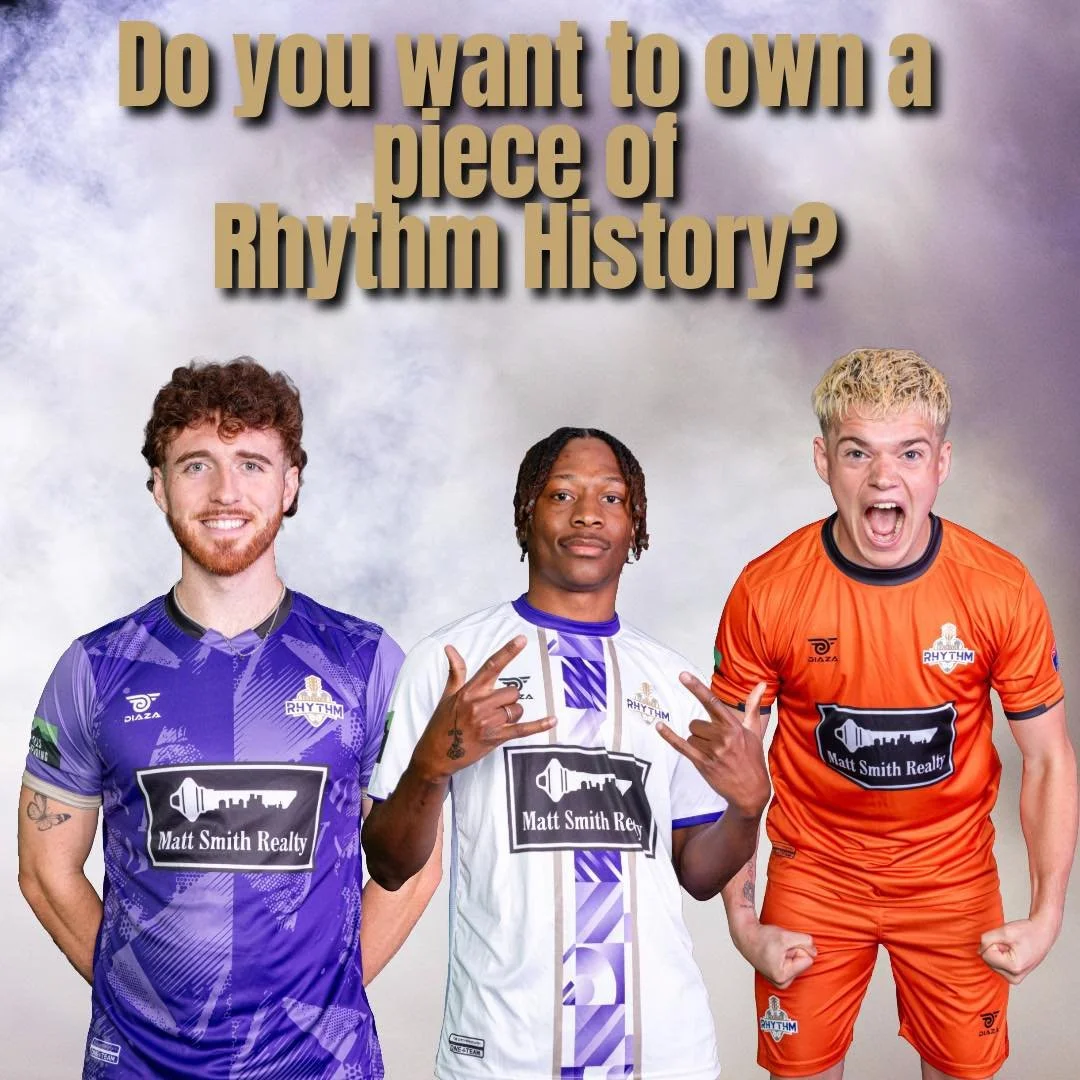 🎉 The NPSL season is winding down&hellip; but we&rsquo;re turning UP.

Want to own a piece of Rhythm history?
Our inaugural season player jerseys are officially up for grabs&mdash;for a limited time only.

🔥 Game-worn.
🔥 One-of-a-kind.
🔥 Straight