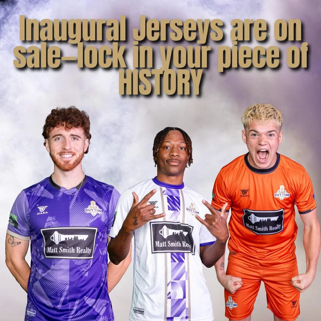 🔥 Own a piece of Rhythm HISTORY! Our inaugural season jerseys are here &mdash; perfect for game day, the man cave, or a night out. Don&rsquo;t miss out, Rhythm Nation 👉 www.bristolrhythmafc.com

#onecitytwostatesoneteam #therhythmisgonnagetyou #NPS
