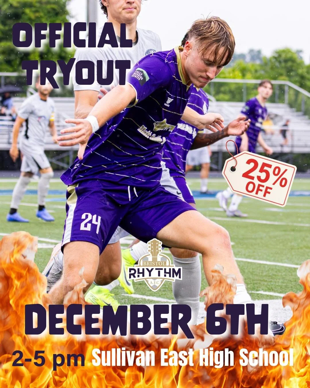 🔥 Rhythm Nation - The Countdown Is On!🔥

We&rsquo;re officially 1 month away from Bristol Rhythm AFC Tryouts!⚽💜

This is your shot to earn your place, represent the Rhythm, and compete at the highest level in the NPSL.

📅 Saturday, December 6
🕑 