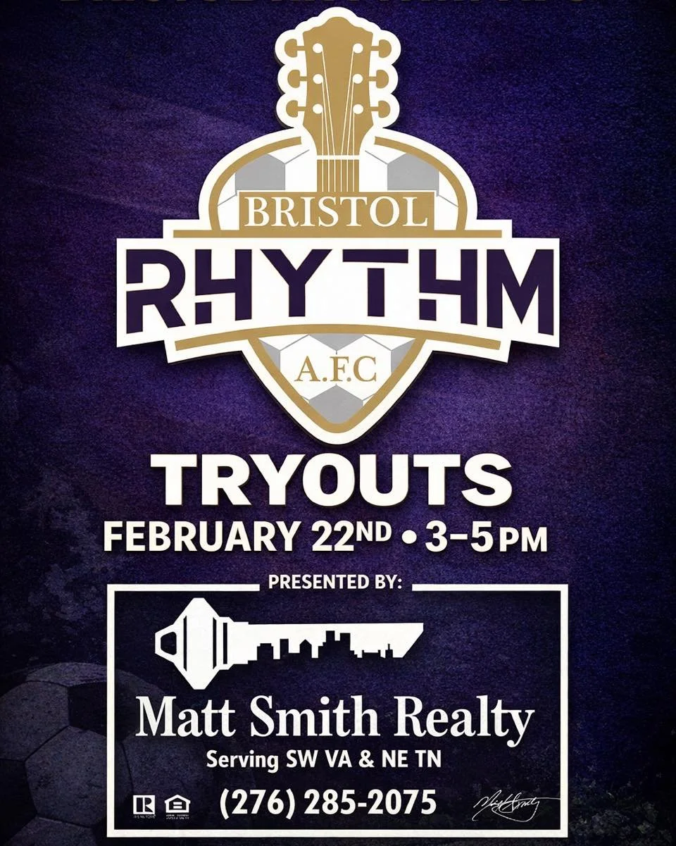 🚨 BRISTOL RHYTHM AFC TRYOUTS 🚨

Senior Team &amp; U-21 Squad
This is your moment.
This is your shot.

This is where the next wave of Rhythm is built.

📍 Sullivan East High School
📅 February 22nd
⏰ 3:00 &ndash; 5:00 PM

⚡ LIMITED-TIME TRYOUT FEE: 