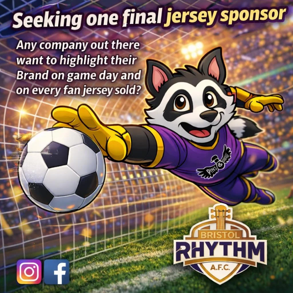 ⚡️ YOUR LOGO. OUR JERSEY. THE WHOLE REGION WATCHING.⚡️

The Bristol Rhythm 2026 season is coming fast &mdash; and we&rsquo;re opening the door for one additional brand to be featured on the official Rhythm jersey.

Imagine this:
👕 Your company logo 