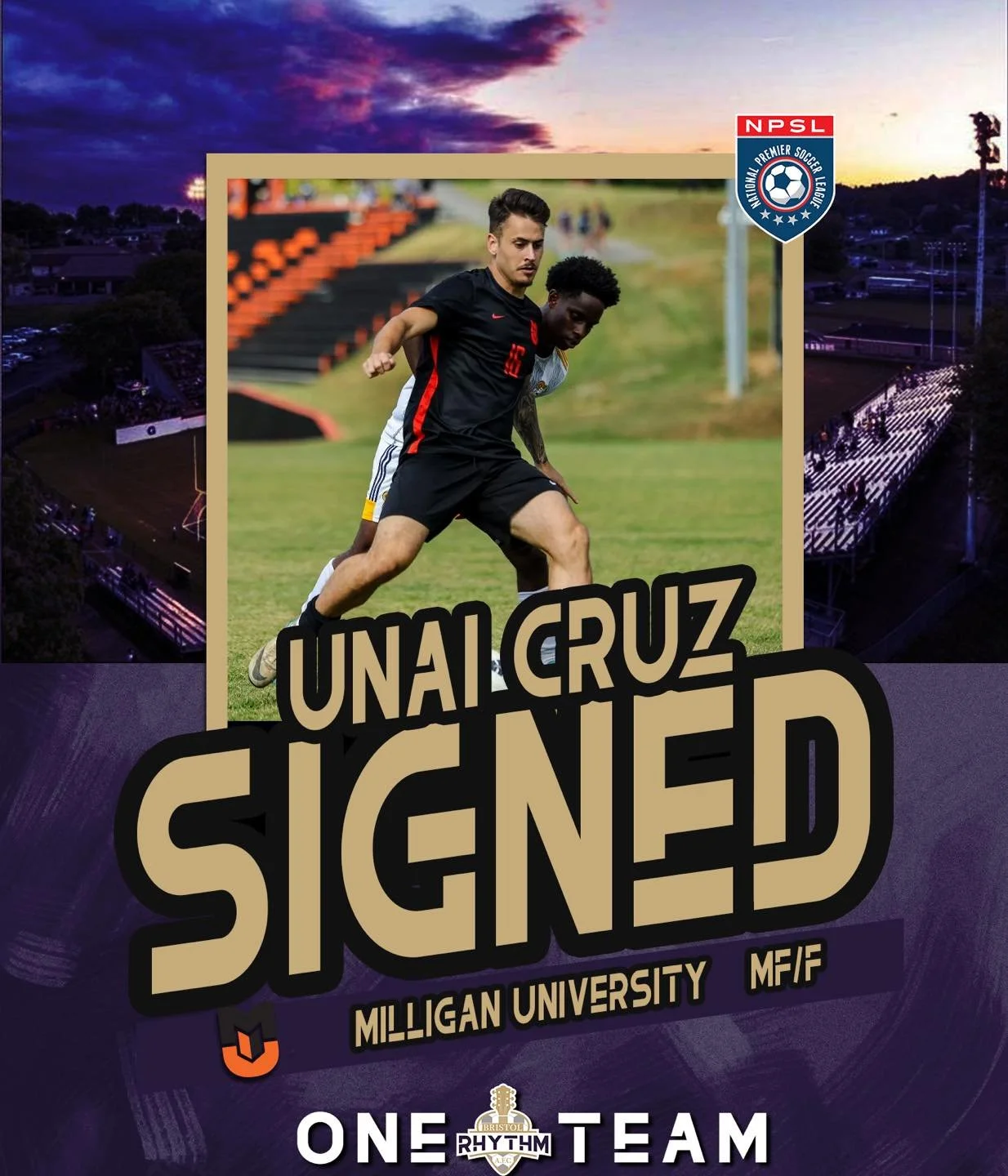 🚨 PLAYER ANNOUNCEMENT 🚨 

The Rhythm are excited to welcome Unai Cruz to the squad!

A seasoned midfielder/forward from Andorra la Vella, Andorra, Unai brings versatility, creativity, and a winning mindset to our attack. A senior standout at Millig