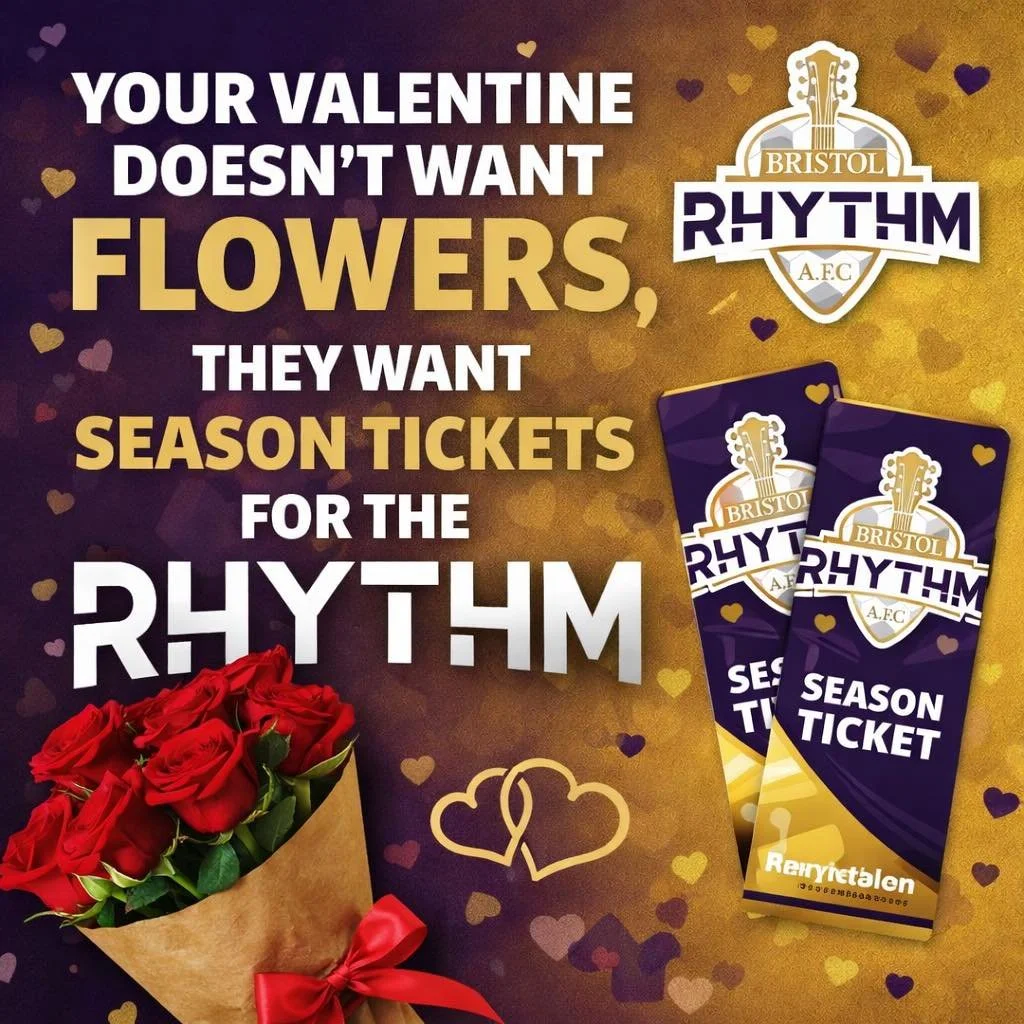 Your Valentine doesn&rsquo;t want flowers&hellip; they want Rhythm Season Tickets.

Give the gift of unforgettable summer nights, electric matchday atmosphere, and supporting Bristol&rsquo;s hometown club.

🚨 2026 Schedule Release TOMORROW
🎟 Season