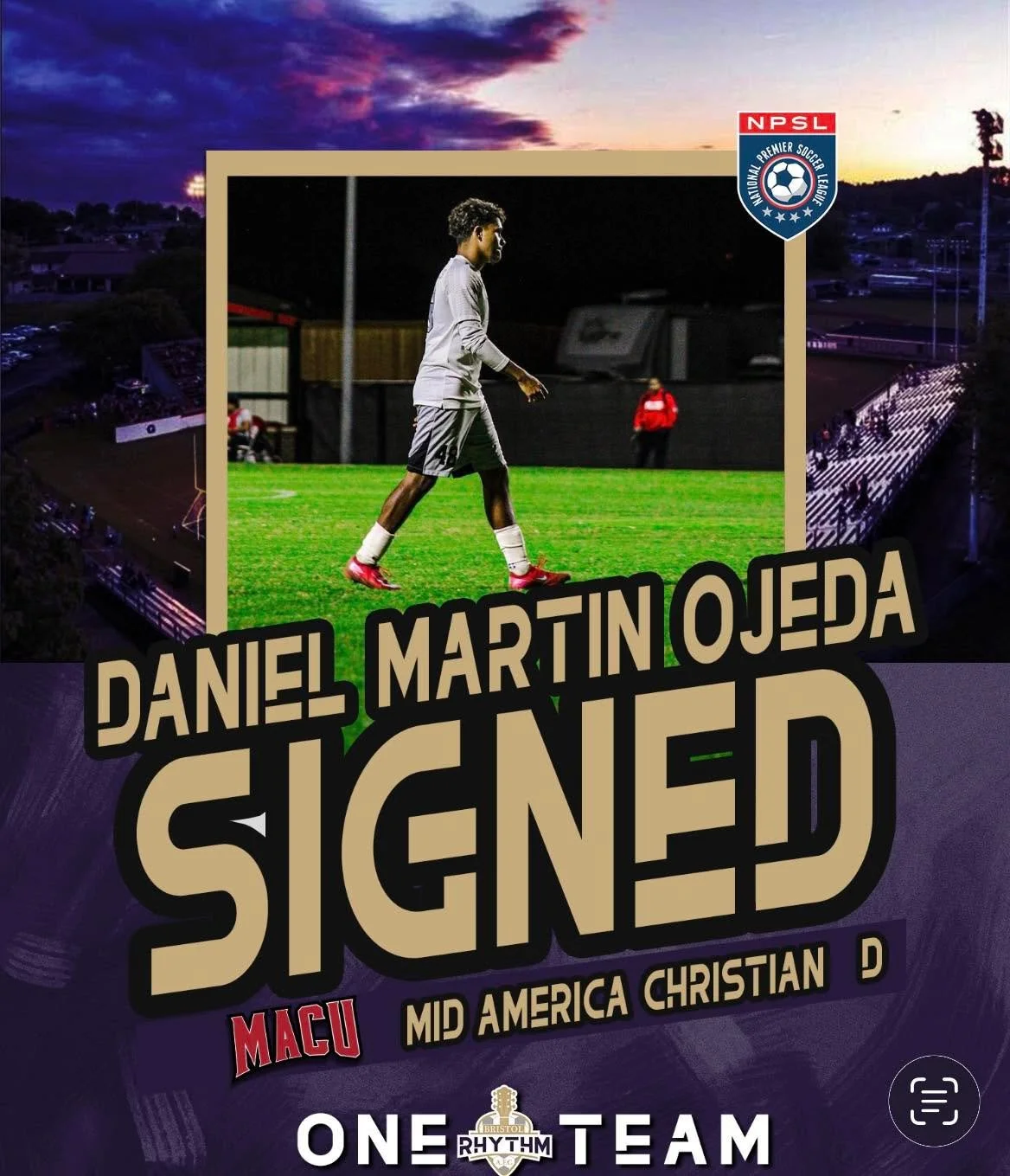 📣 Player Announcement &mdash; Daniel Martin Ojeda ⚽️💜

We&rsquo;re excited to welcome Daniel Martin Ojeda to Bristol Rhythm AFC!

Daniel joins us as a defender and brings international experience from Las Palmas, Canary Islands, Spain. He arrives f