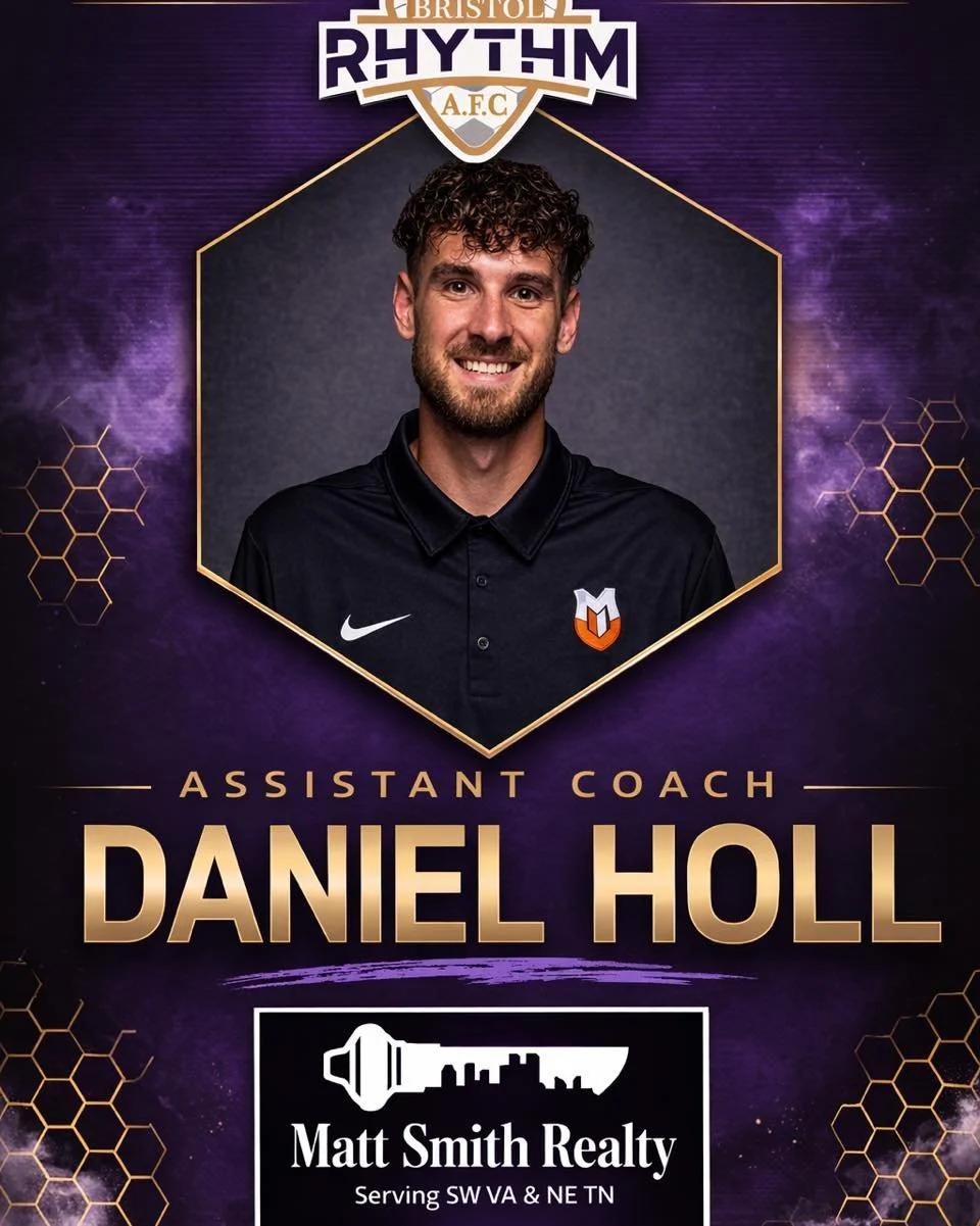 ⚡ Bristol Rhythm AFC Welcomes Assistant Coach Daniel Holl

Bristol Rhythm AFC is excited to announce the addition of Daniel Holl to our coaching staff as Assistant Coach.

Daniel currently serves as an assistant coach with the men&rsquo;s soccer prog