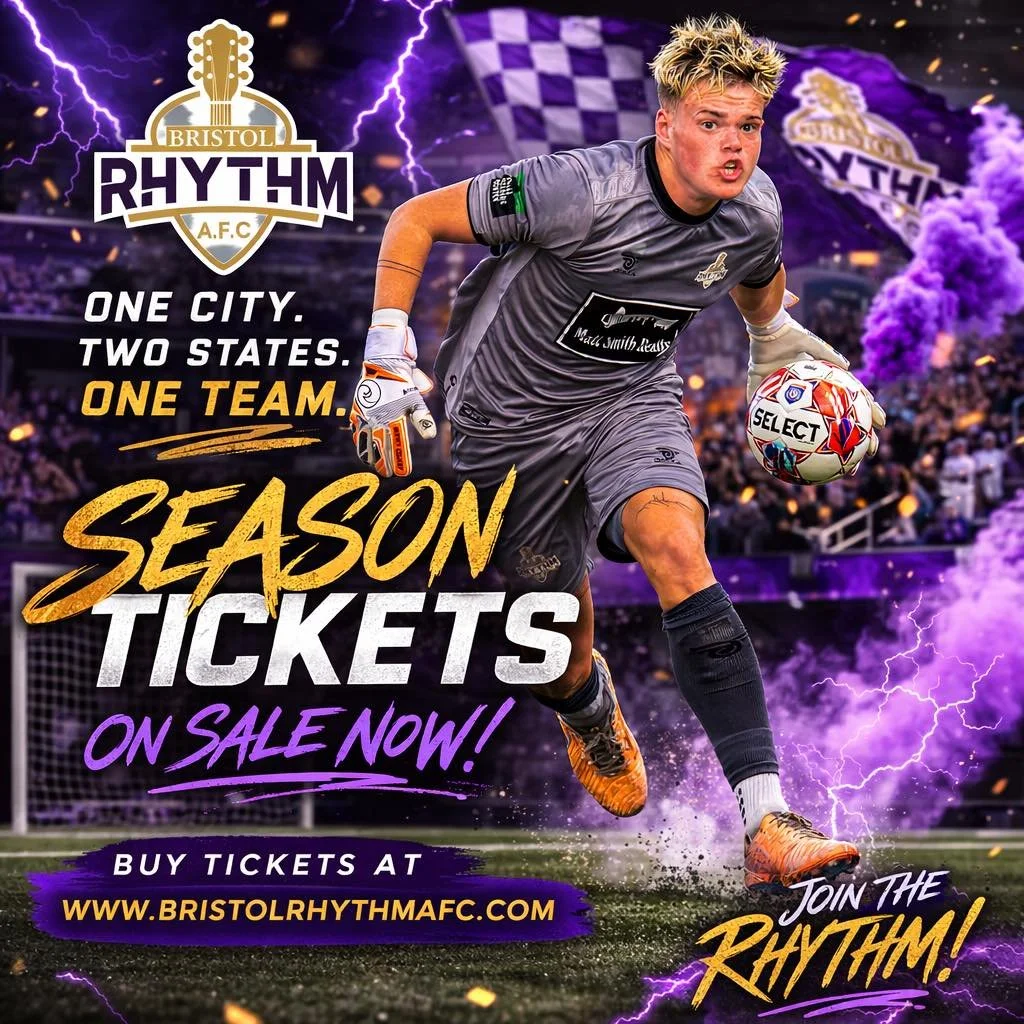 ⚡ ONE CITY. TWO STATES. ONE TEAM. ⚡

The Bristol Rhythm AFC season is quickly approaching, and the energy at Gene Malcolm Stadium will be unlike anything else in the Tri-Cities this summer. Be there to experience every goal, every save, and every ele