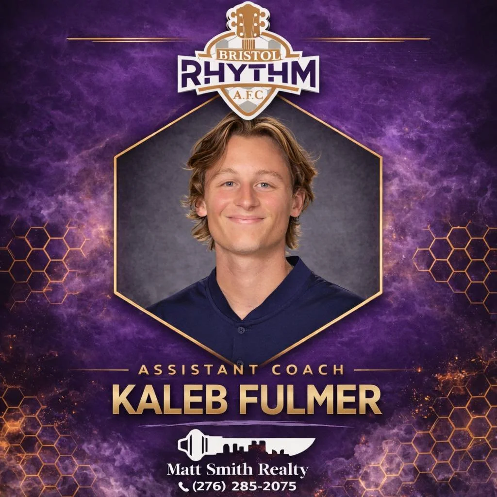 ⚡ COACHING STAFF ANNOUNCEMENT ⚡

Bristol Rhythm AFC is proud to welcome Kaleb Fulmer as Assistant Coach for the upcoming season.

Kaleb enters his second season as Assistant Women&rsquo;s Soccer Coach at Emory &amp; Henry University, where he has hel