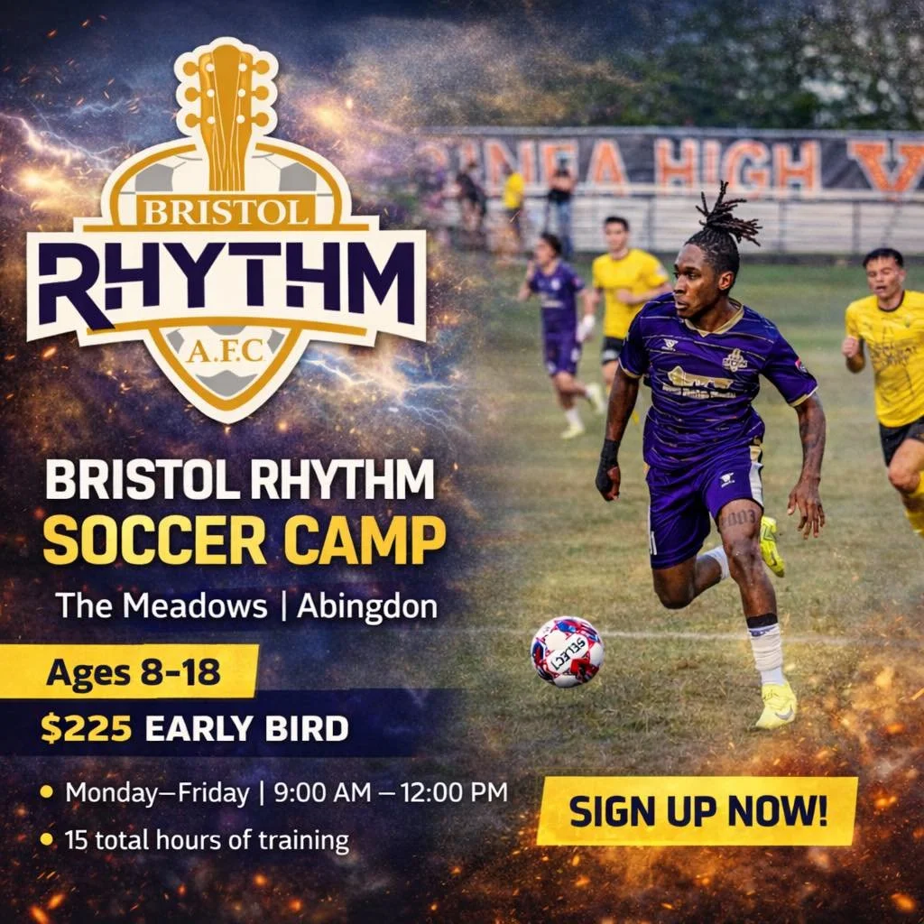 ⚡ RHYTHM NATION &mdash; LET&rsquo;S BUILD THE NEXT GENERATION! ⚡

The Bristol Rhythm AFC is bringing its first camp of 2026 to The Meadows in Abingdon, Virginia this summer!

📍 The Meadows | Abingdon, VA
📅 June 1st&ndash;5th

Train with Bristol Rhy