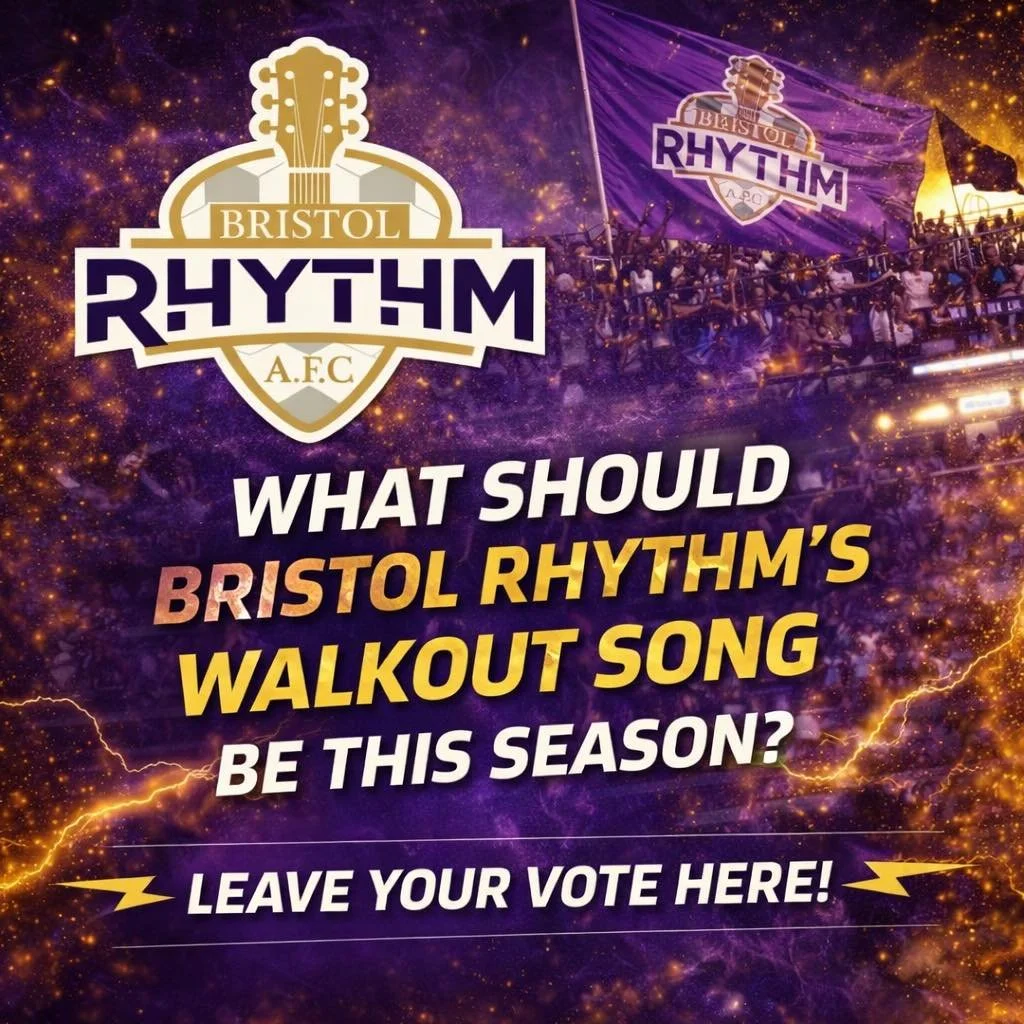 🔥 WHAT&rsquo;S HITTING THE SPEAKERS THIS SEASON? 🔥

The Bristol Rhythm AFC is looking for the ULTIMATE walkout song!

Something loud.
Something electric.
Something that gets the crowd going ⚡

👇 Comment your pick below
👇 Tag someone who needs to 
