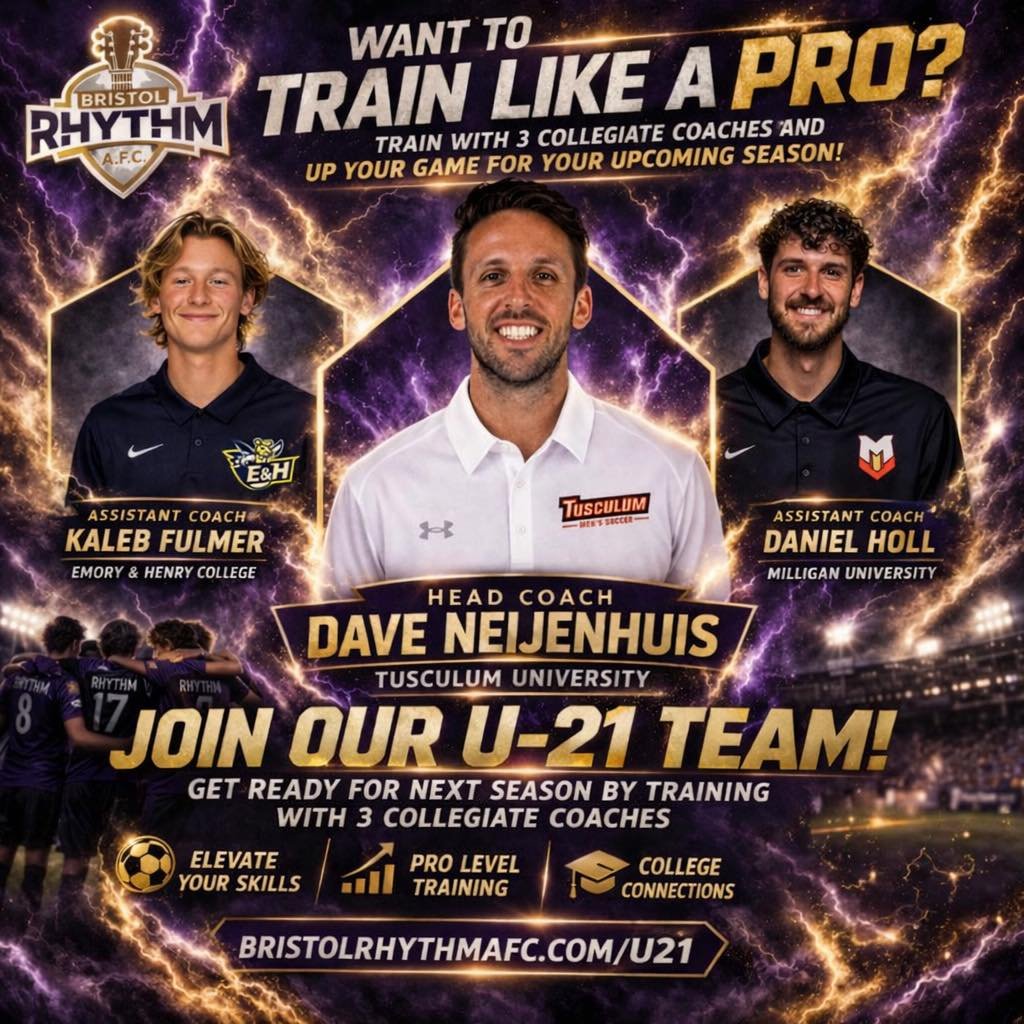 🚨 RHYTHM NATION &mdash; Only a FEW U-21 roster spots remain 🚨 

This is a great opportunity to elevate your game, compete, and train under collegiate coaches from:

Tusculum &bull; Milligan &bull; Emory &amp; Henry

We&rsquo;re putting together a s