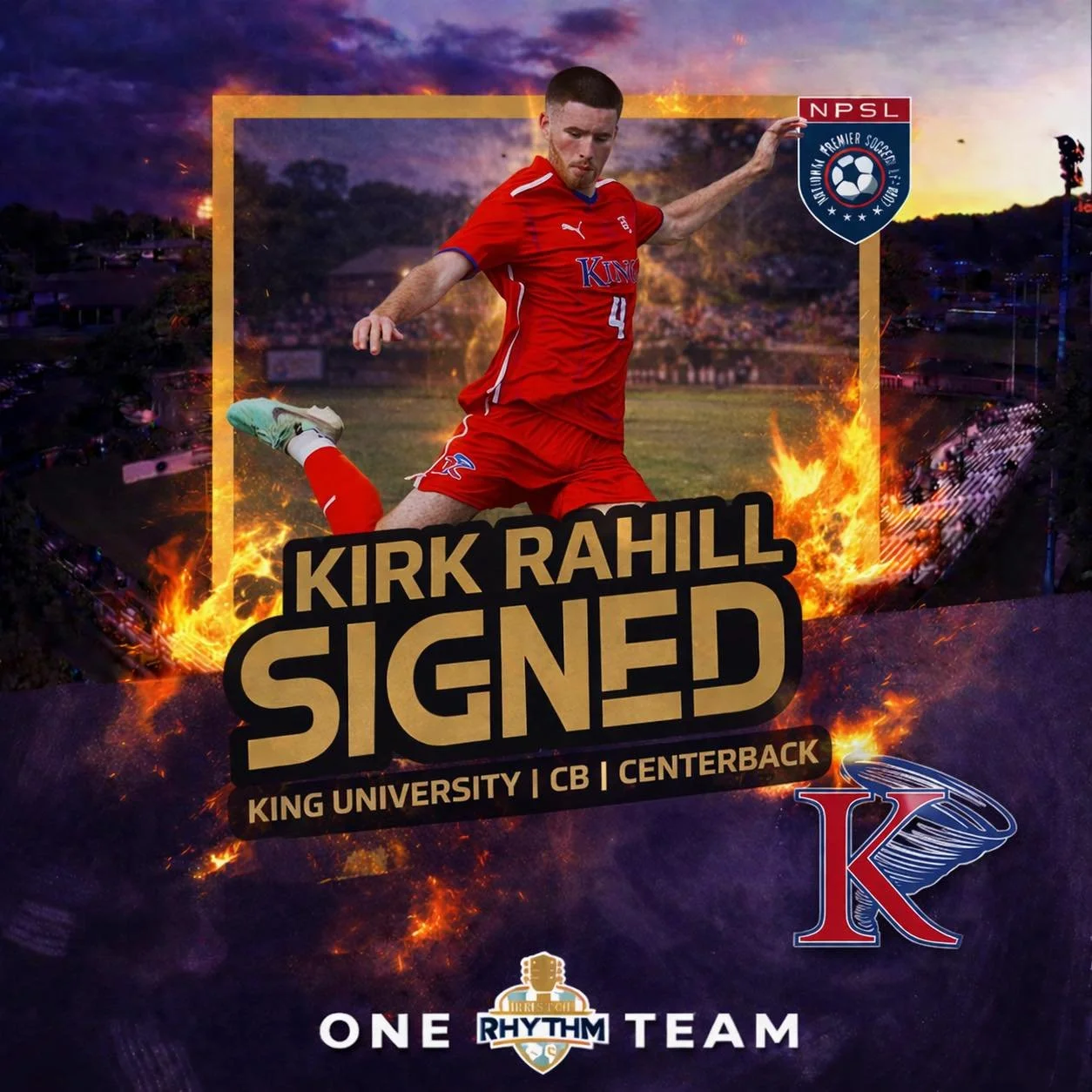 🚨 Player Announcement 🚨 

Bristol Rhythm AFC is pleased to announce the signing of Kirk Rahill from King University.

A center back known for his consistency and discipline, Rahill brings valuable experience as a full-time starter, along with stron