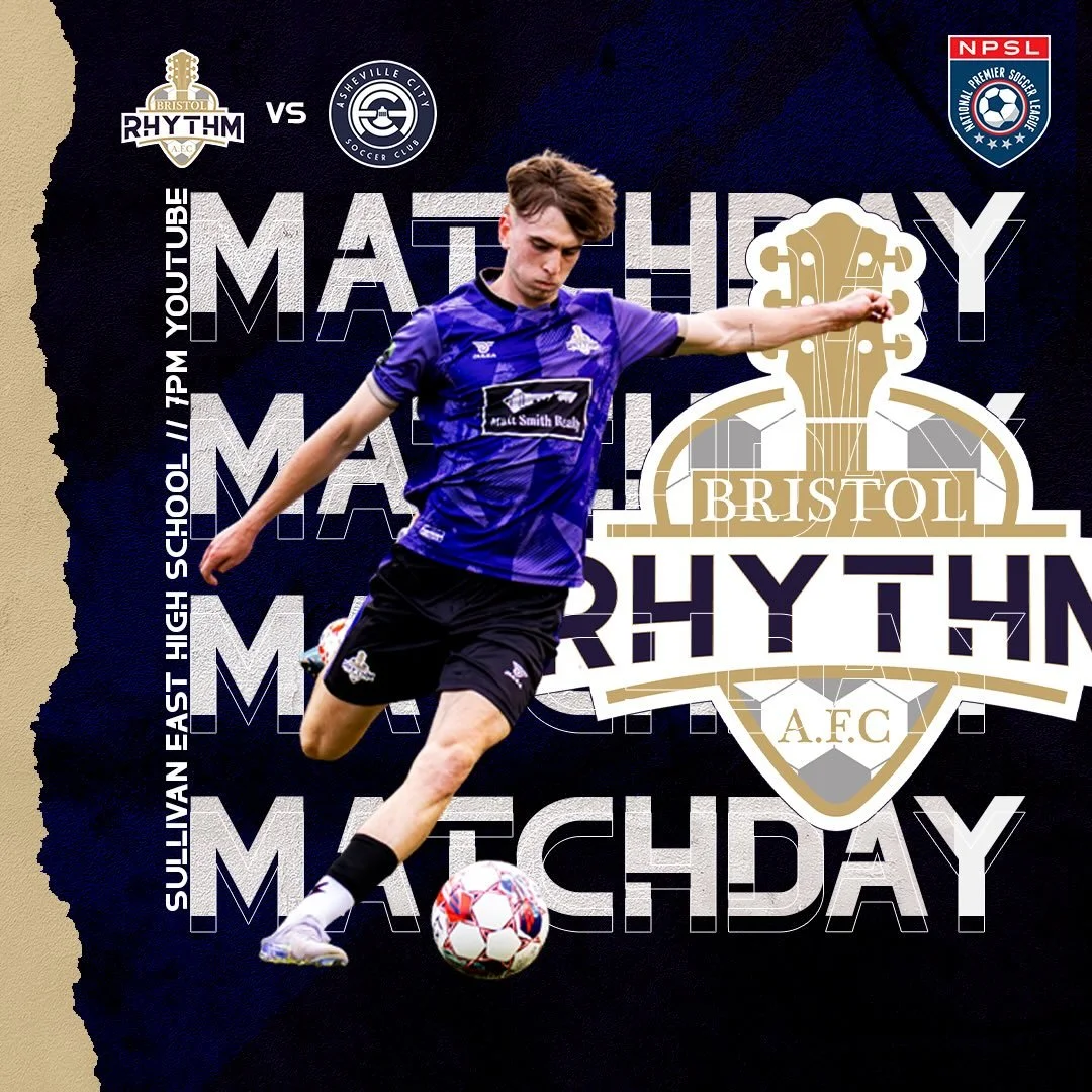 ⚡️ Rhythm GAMEDAY ⚡️
The forecast may be calling for rain, but one thing&rsquo;s for sure &mdash; there&rsquo;s going to be fire on the pitch tonight as the Bristol Rhythm AFC takes on Asheville City SC. 🔥⚽️
Let&rsquo;s pack the stands at Sullivan E