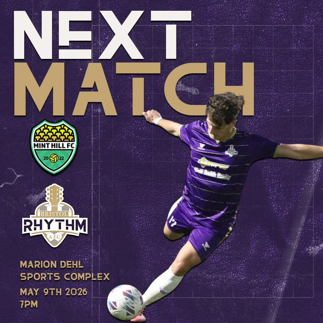 🔥 NEXT UP 🔥

Bristol Rhythm AFC hits the road to Charlotte to take on Mint Hill FC on 05/09. 

Kickoff is set for 7 PM. 👊⚽️

What&rsquo;s your prediction for the match, Rhythm Nation? 👀

#UpTheRhythm #RhythmNation  #onecitytwostatesoneteam #therh