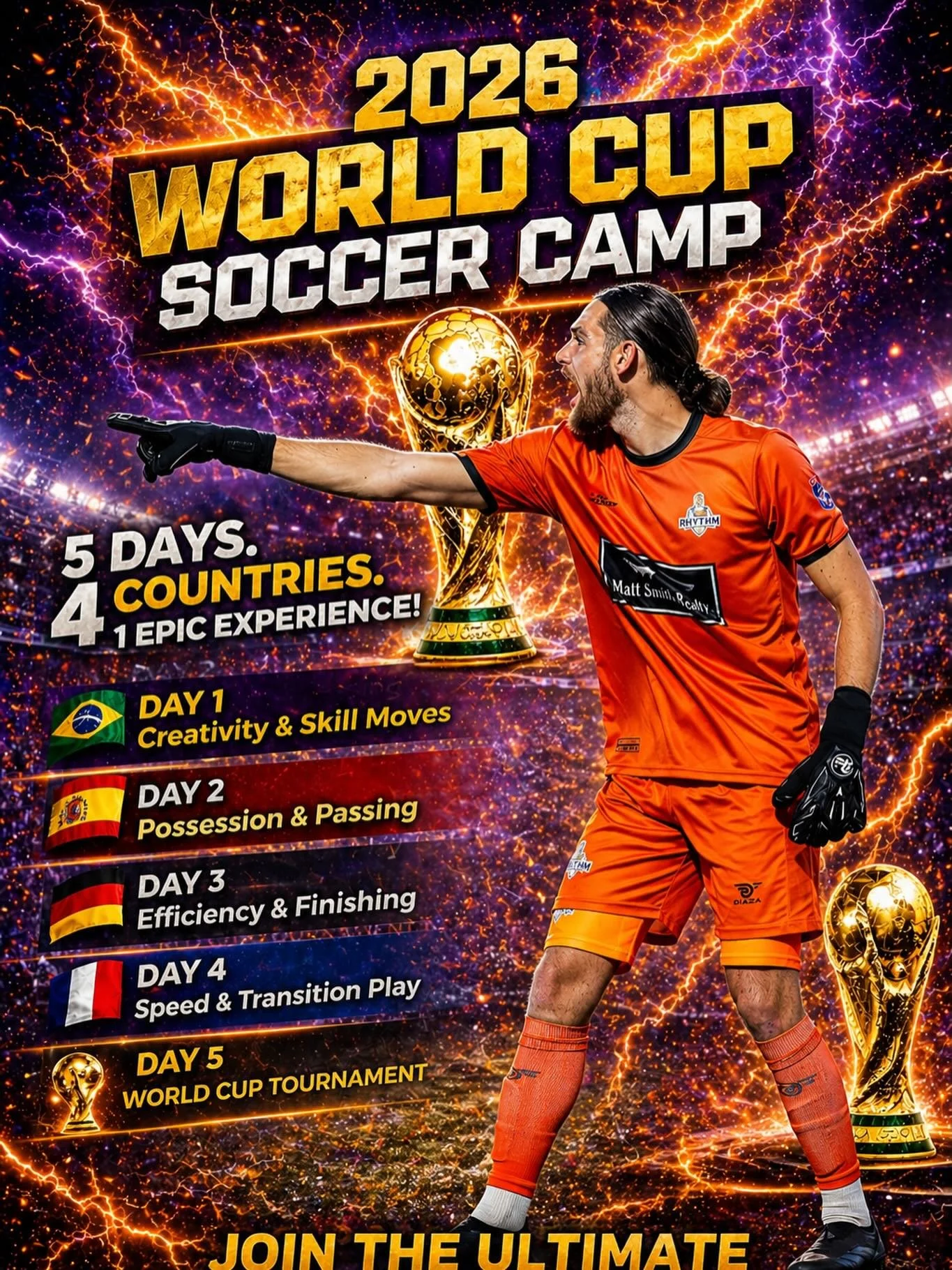 🌍⚽️ Train like the world&rsquo;s best this summer at the Bristol Rhythm AFC World Cup Camps in Abingdon and Johnson City! Train with Rhythm players, compete in World Cup-inspired challenges, and take your game to the next level. 💜💛🔥
Special prici