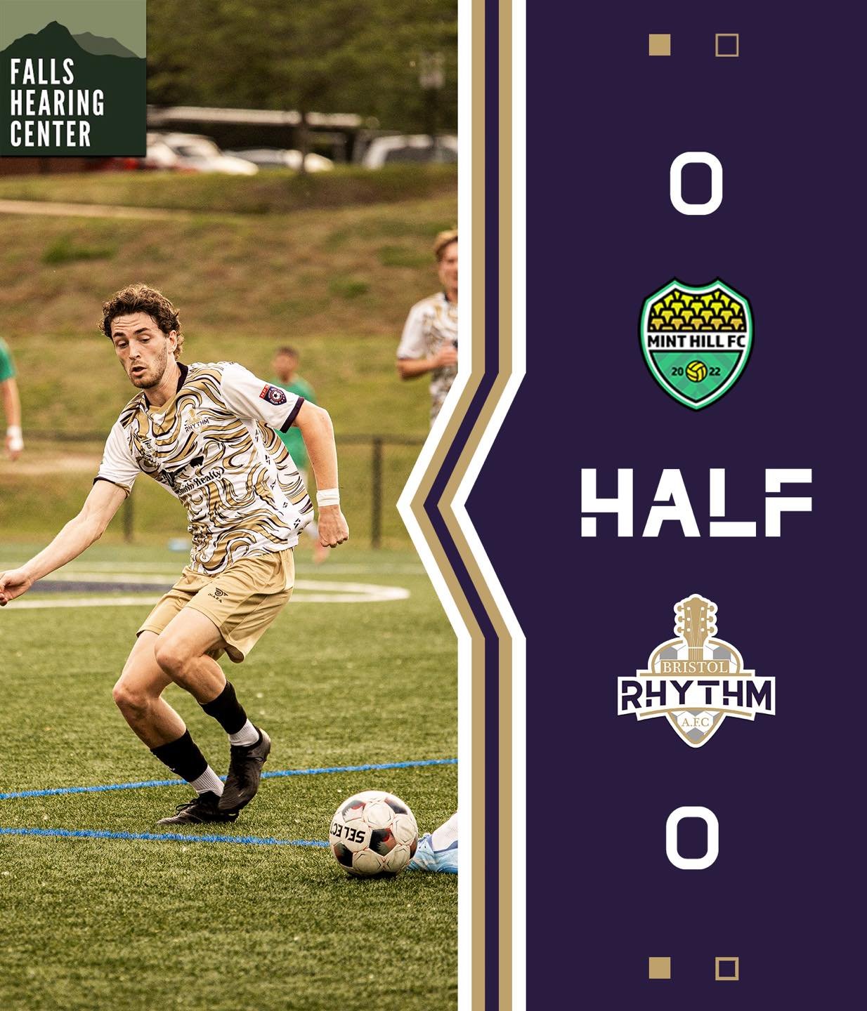 ⏱️ Halftime in Charlotte.

All square at 0-0 as the Rhythm and Mint Hill battle through a tight first half. ⚽️🔥
