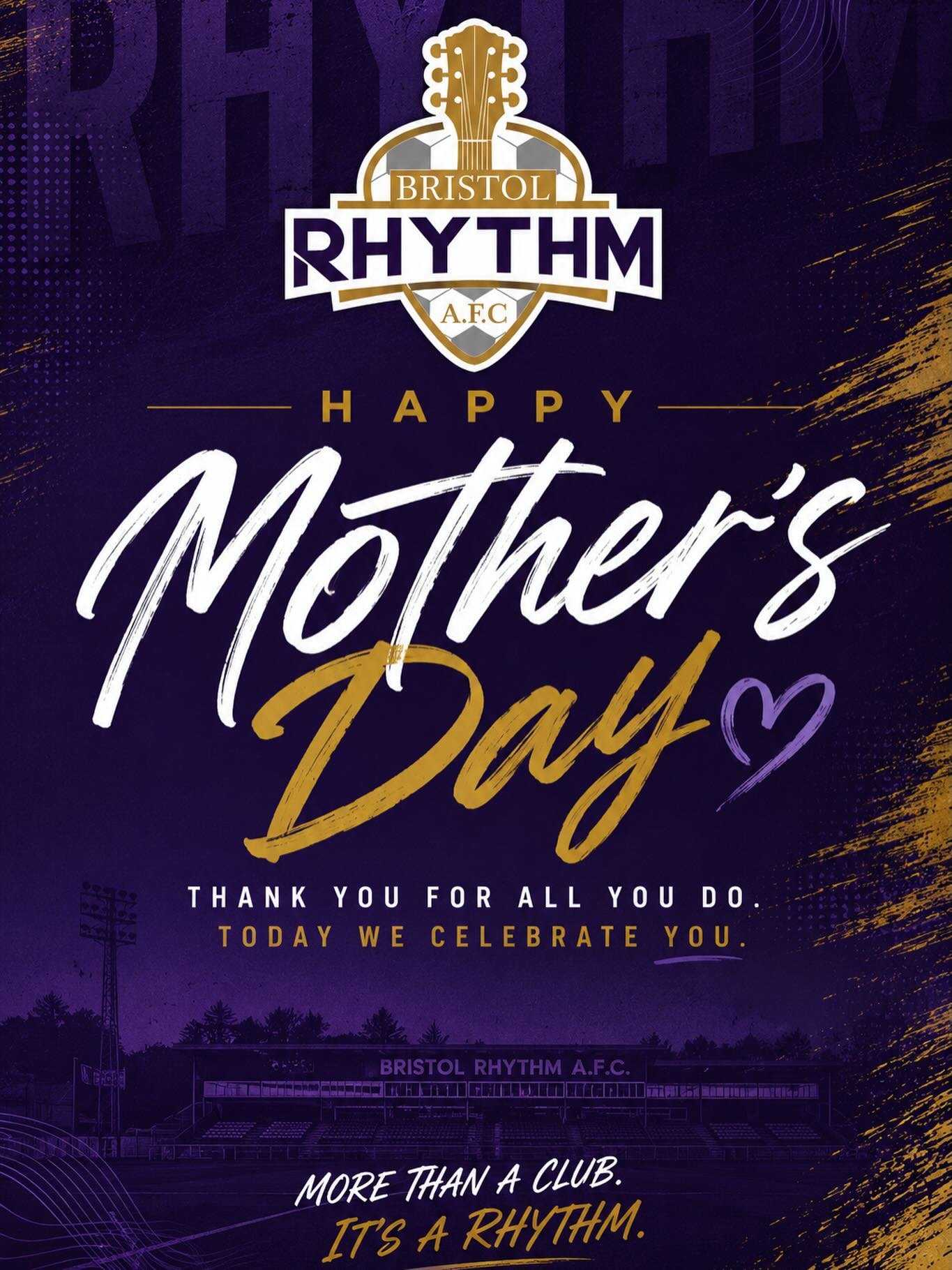 To all the soccer moms of Rhythm Nation &mdash; thank you for the endless support, compassion, love, sacrifice, and motivation you give every single day. 💜💛⚽️
Your impact reaches far beyond the pitch, and we are grateful for everything you do for y