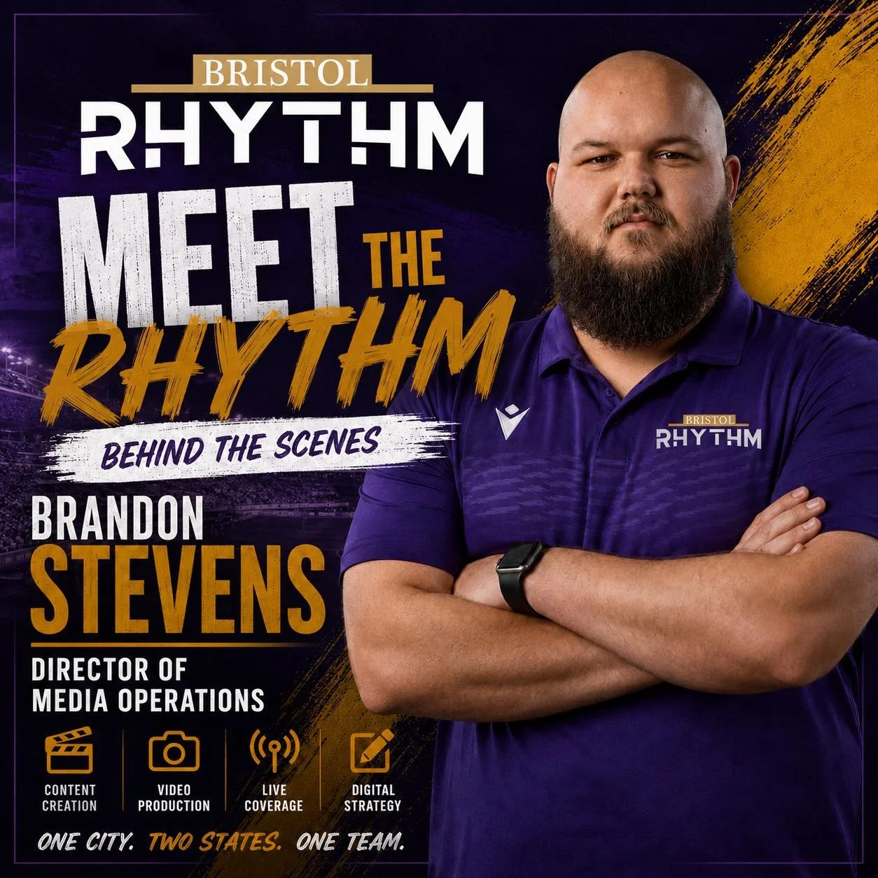 💜 RHYTHM NATION! 💜🎸

Please help us welcome back the backbone of the club&rsquo;s media and game-day operations team for the 2026 season!

🎥 Brandon Stevens &ndash; Director of Media Operations

📸 Austin Pantaleo &ndash; Director of Photography
