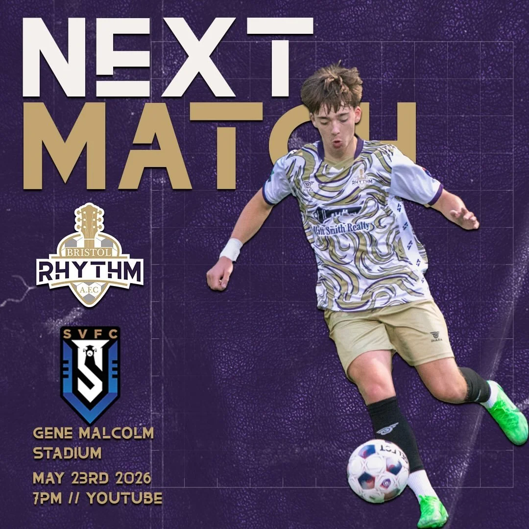 Next up: Statesville FC this Saturday, May 23rd! ⚽🔥
Gates open at 5:30 PM. Come early, grab some food, enjoy the atmosphere, and help pack Gene Malcolm Stadium for our home opener.

#UpTheRhythm 💜💛