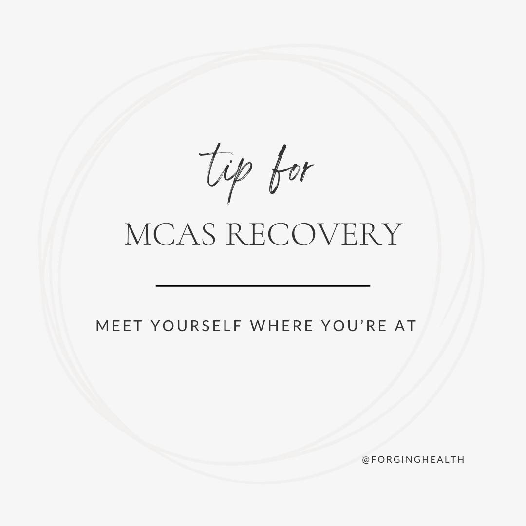 When you're healing from chronic illness, you have to meet yourself where you're at - and it's SO hard to do. Why? Because you don't feel well and all you want more than anything is to just to freakin' feel better - like, right now. 

But in order to