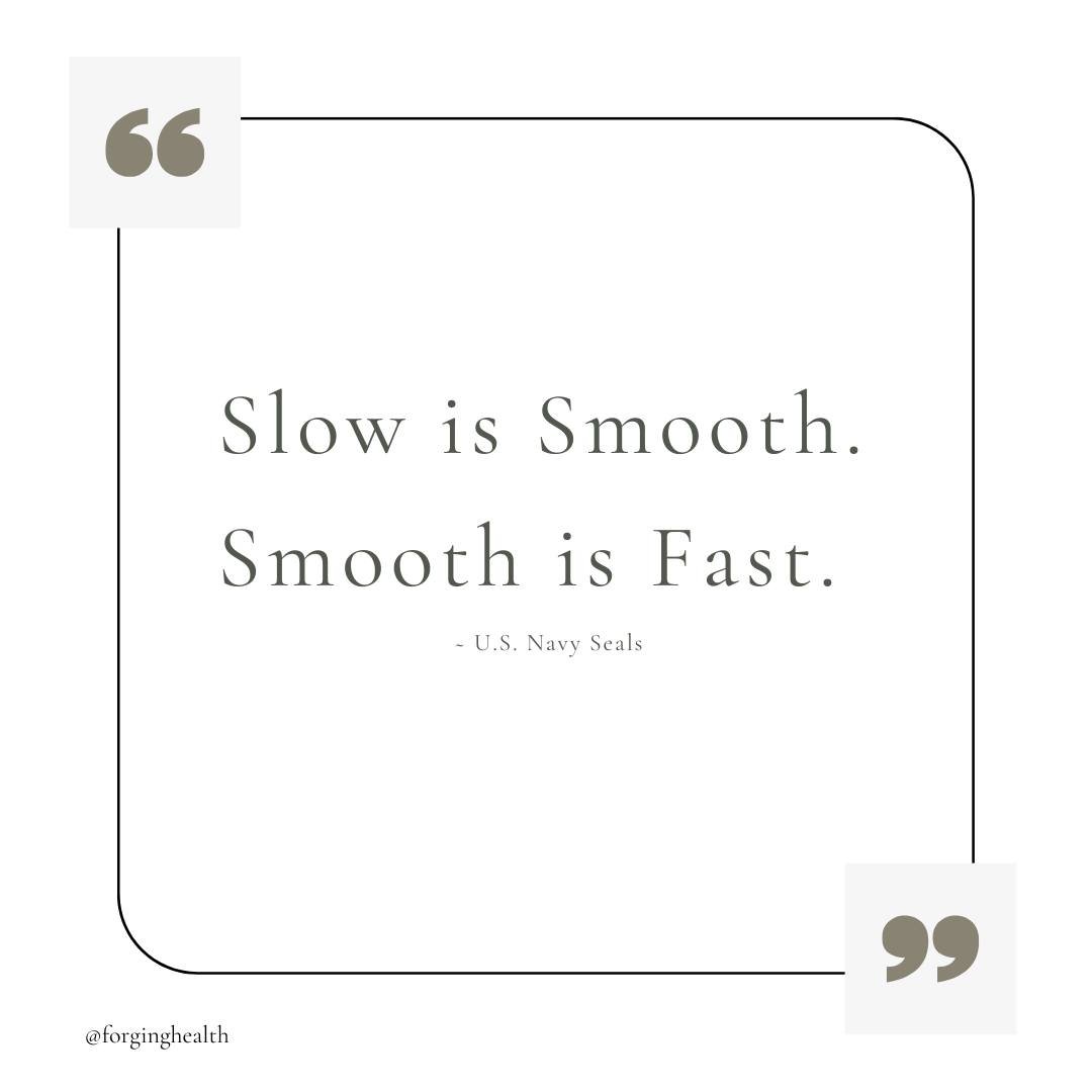 I've always ❤️❤️ this quote by the Navy Seals and it applies so beautifully to healing. We're always in such a hurry to heal - we just want to freakin' feel better! But if we rush it, we can skip over important aspects and not get as far. The best wa