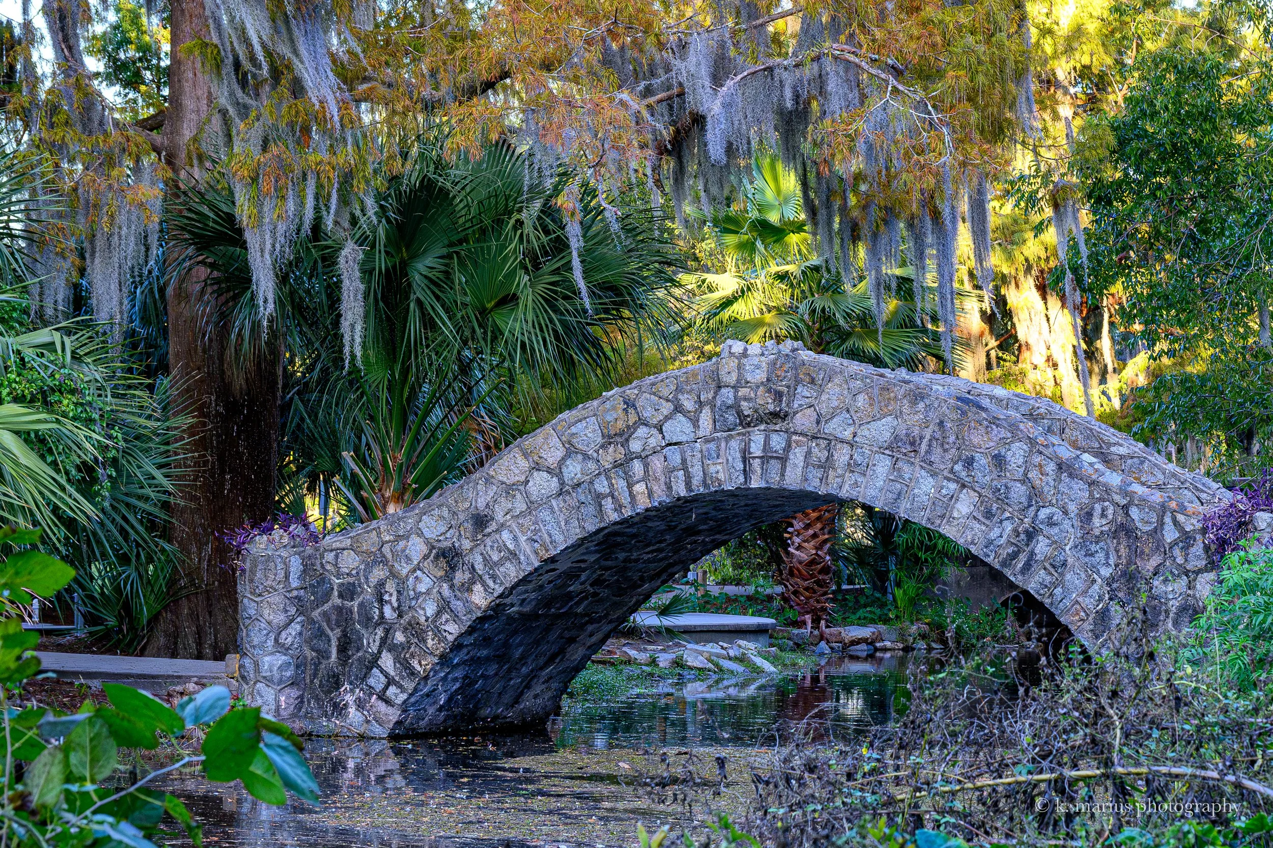 Langles Memorial Bridge, City Park across Bayou Metairie, New Orleans