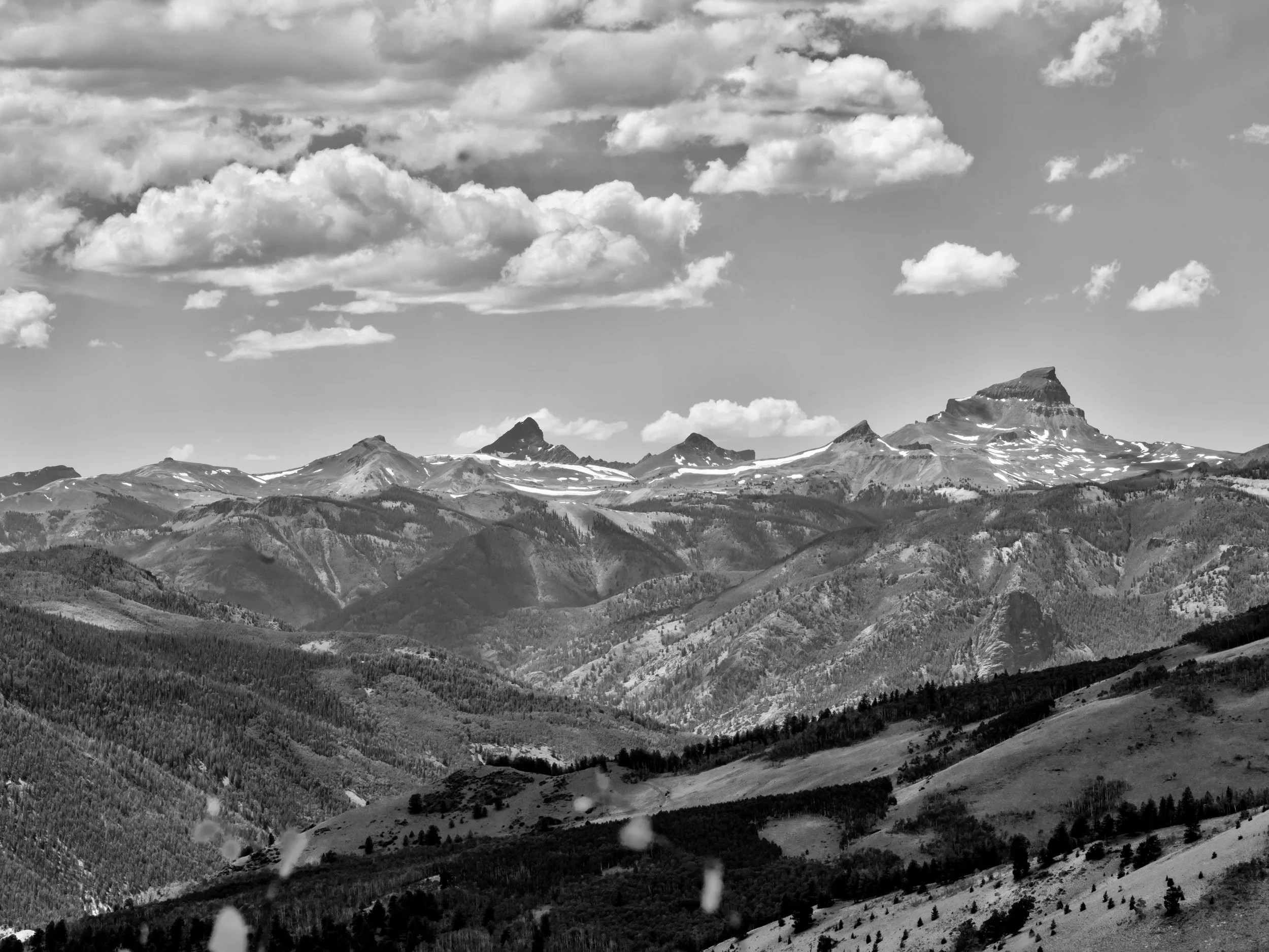 San Juan Mountains b&w, South Fork to Creede, CO