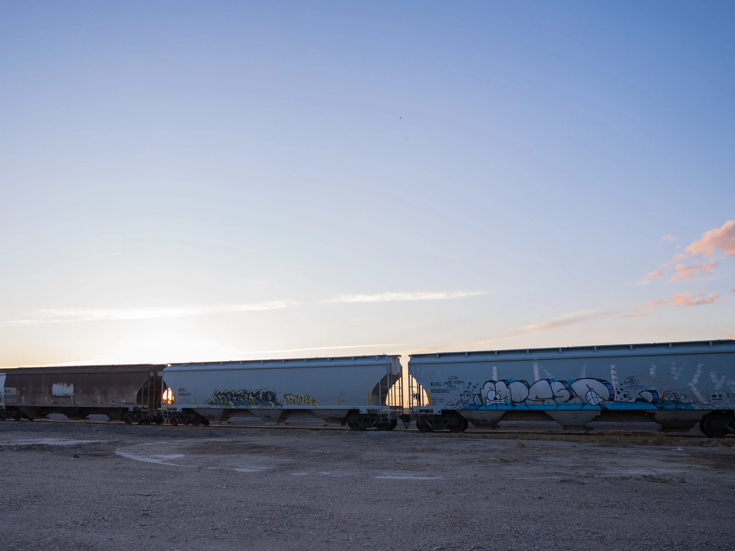 Hopper car canvases, Selden, KS