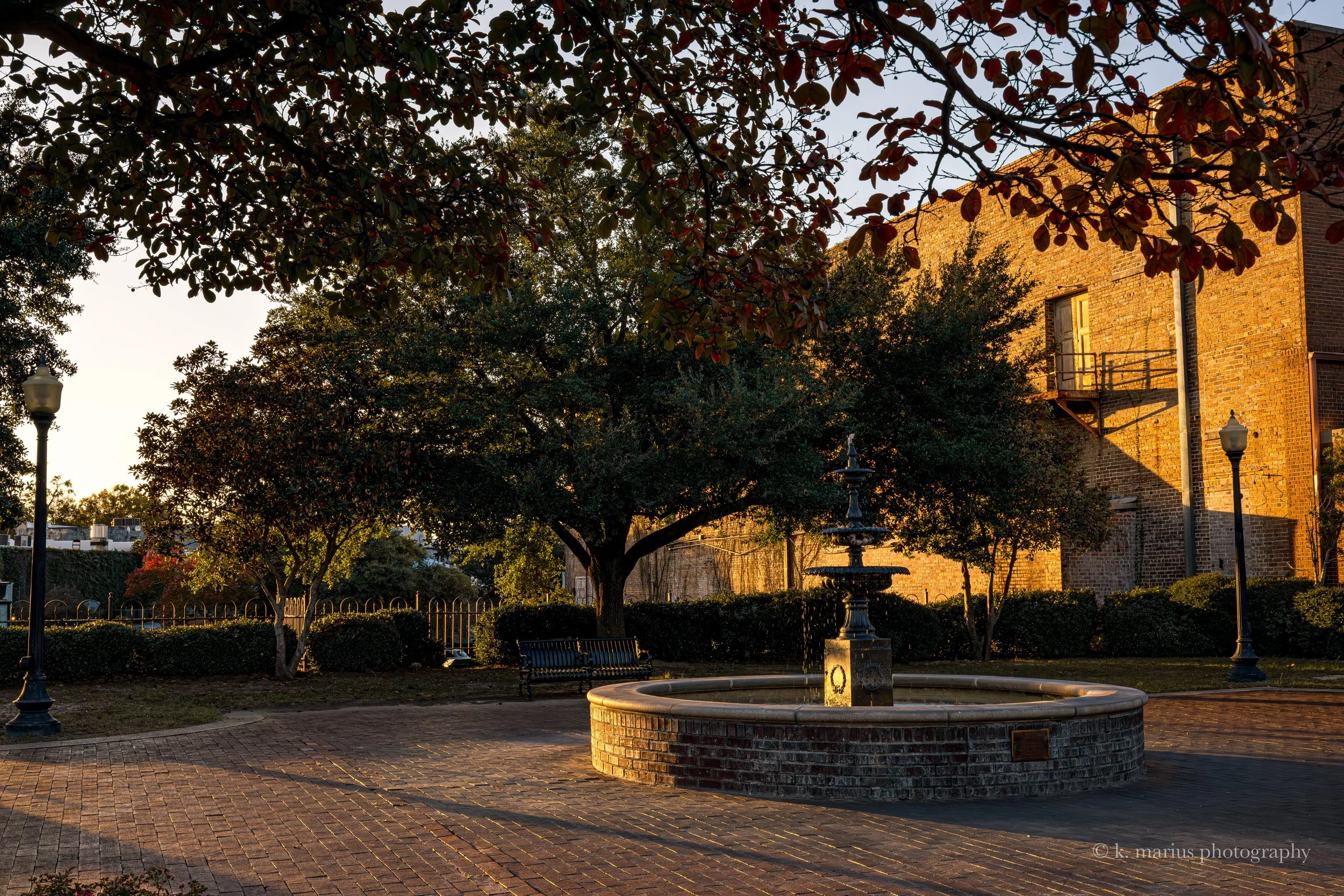 Pinehurst Park fountain behind the Arabian Theatre, Laurel