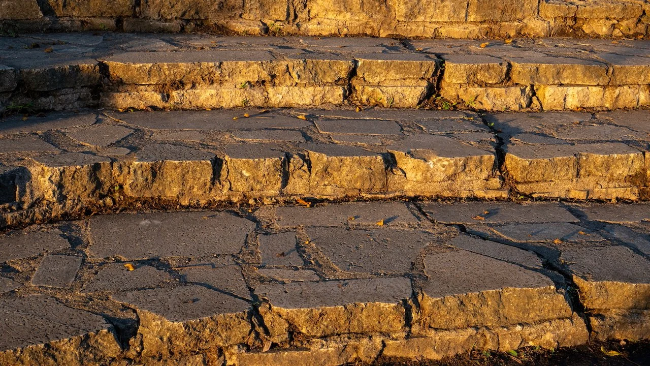 Stone steps at sunset, Buena Vista Park
Alma, WI