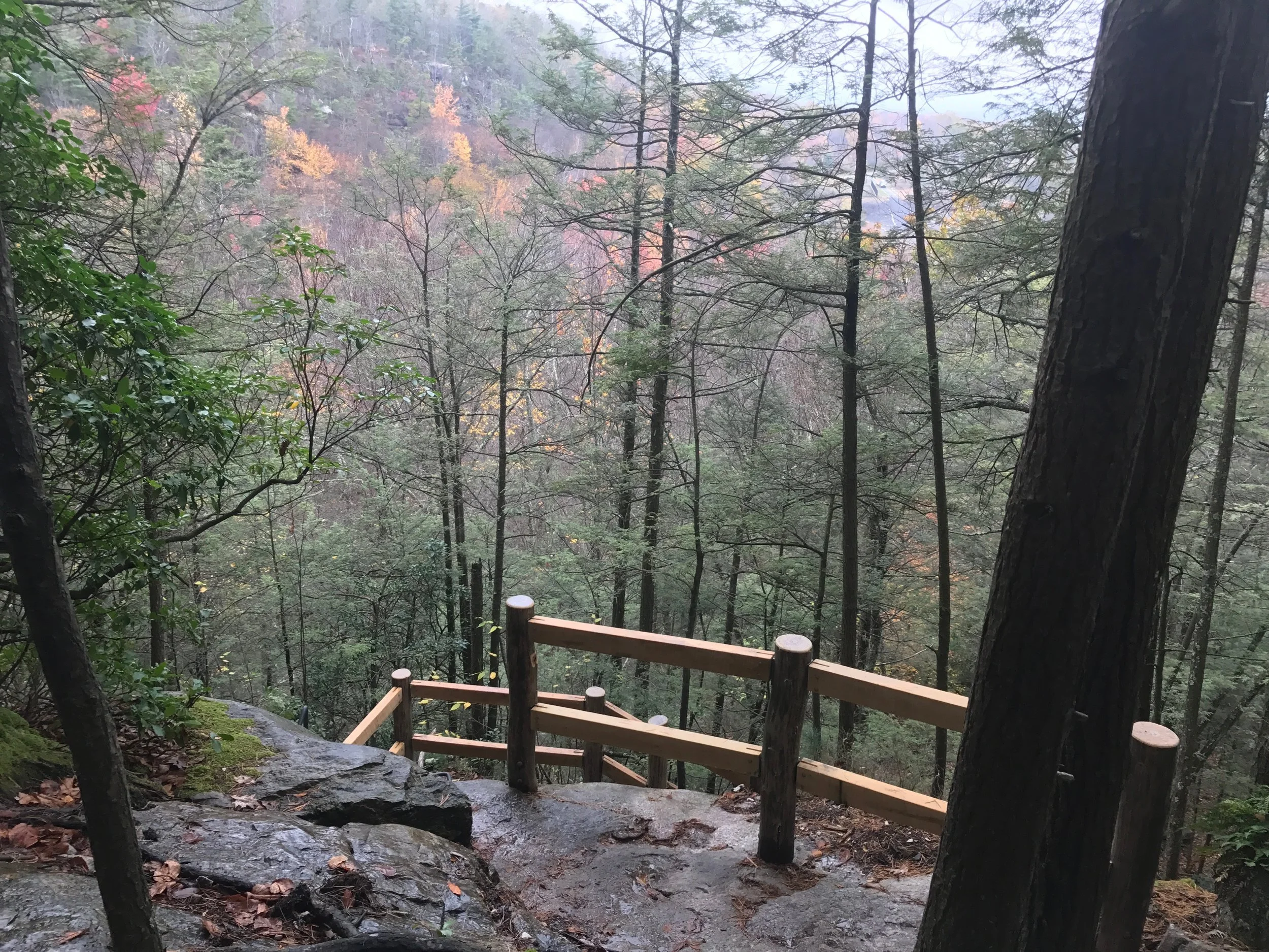 Minnewaska Rocks Stairs Descent Fall PPC.JPG