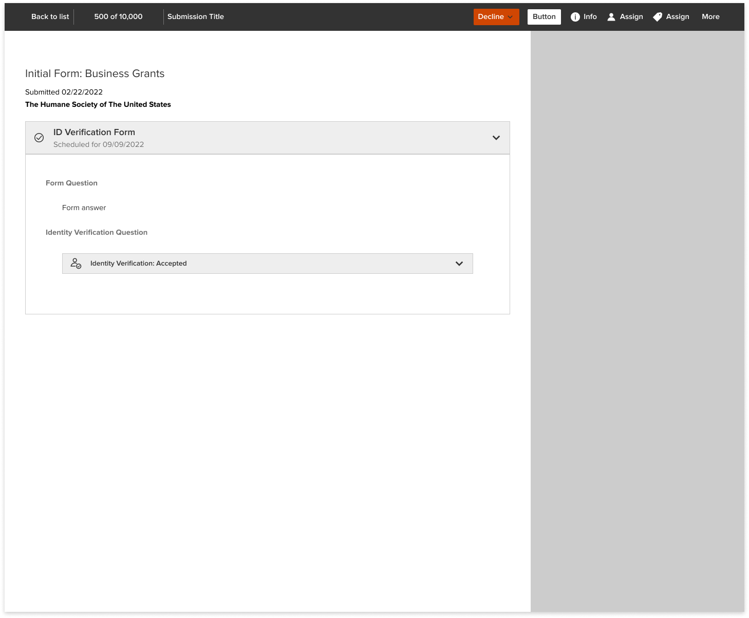 IDV_Form submission (organization)