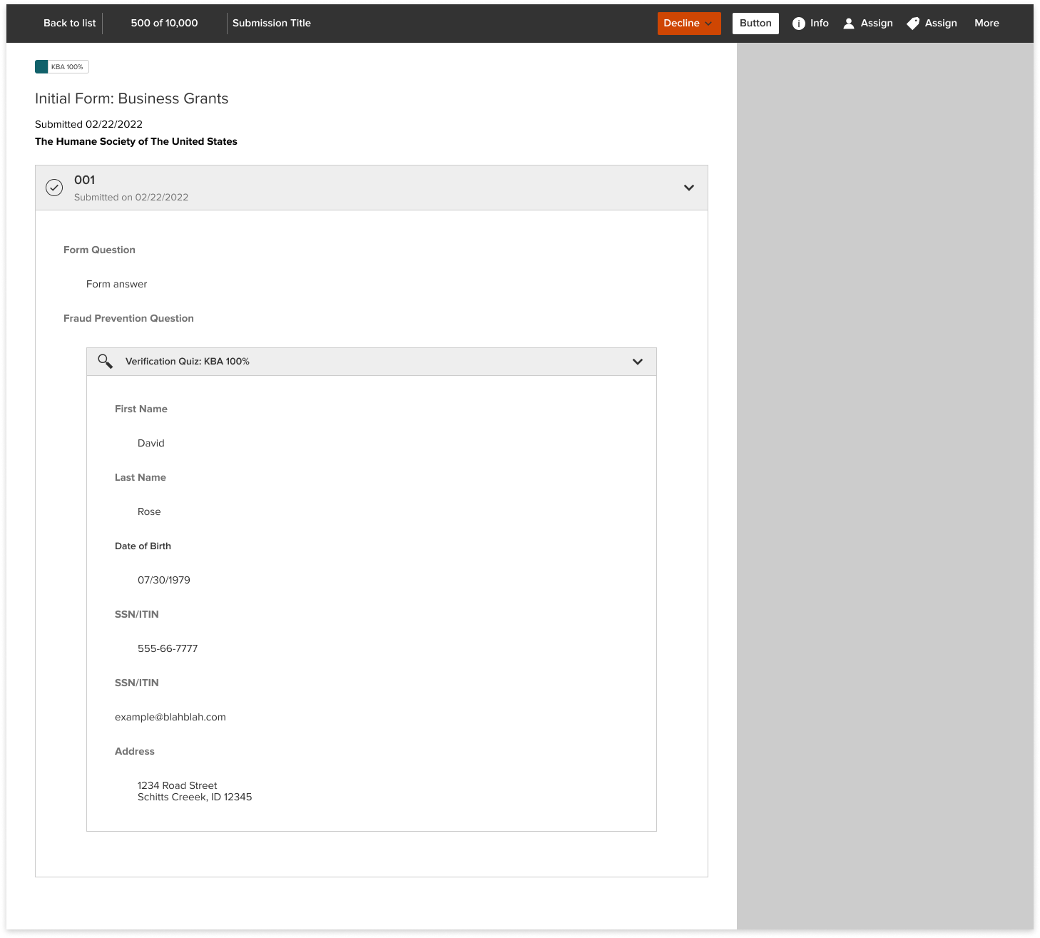 KBA_Form submission (organization)